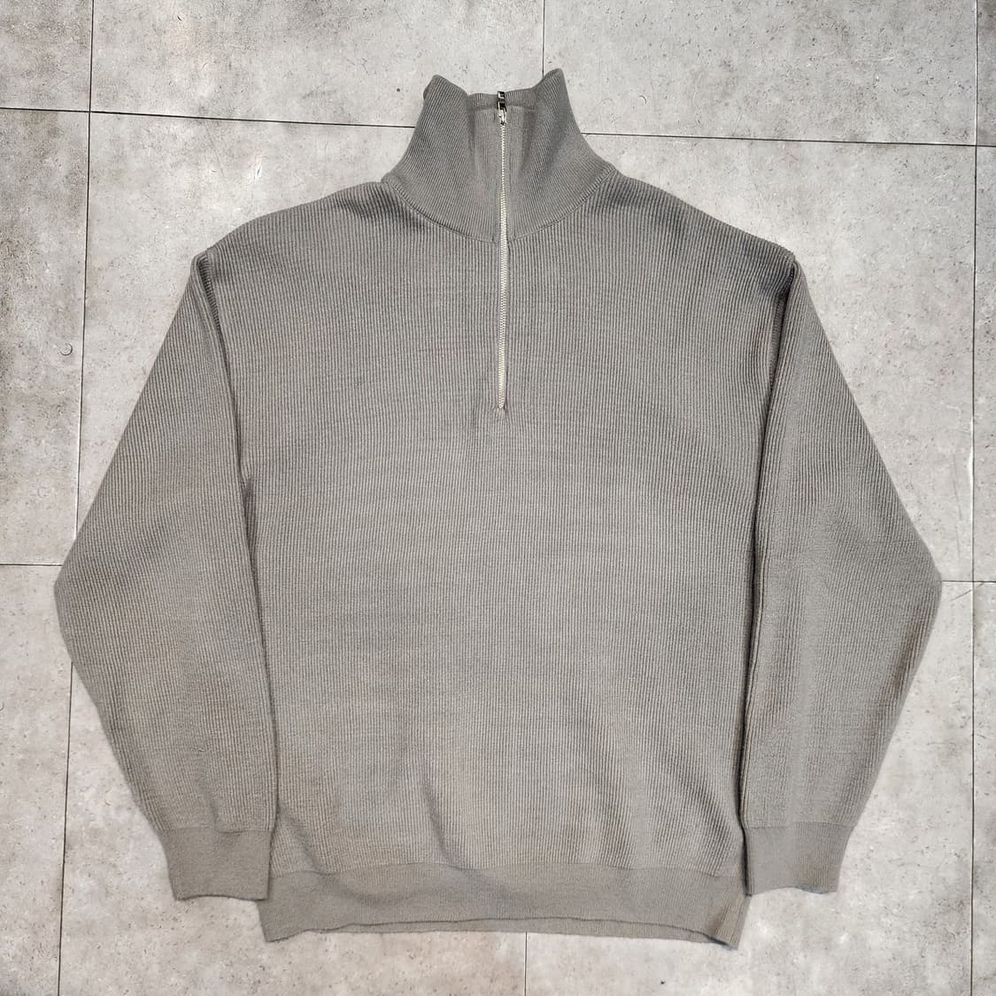 DRAW FIT 하프집업 골지 니트 스웨터 (XL) 상품이미지1