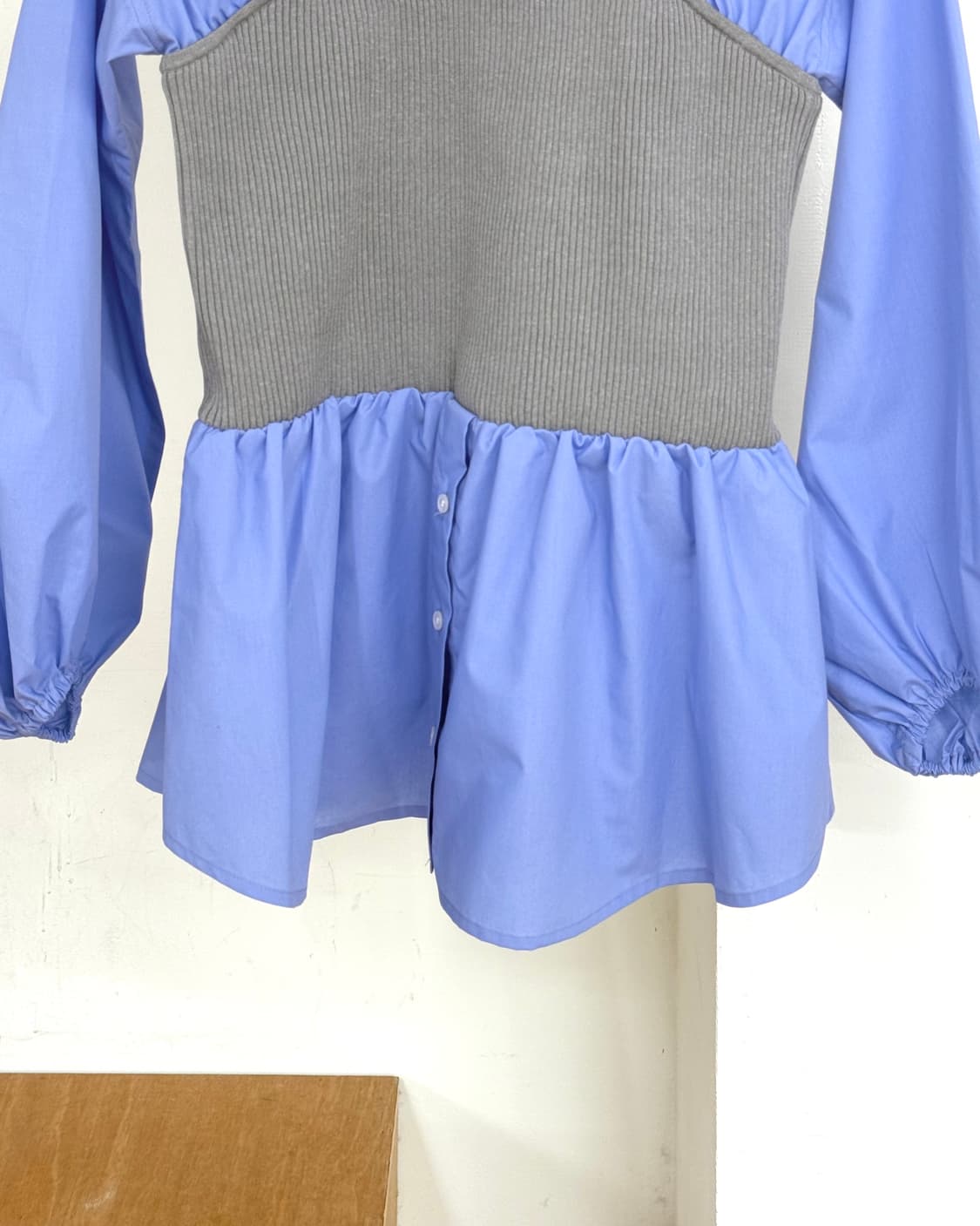 유나이티드 애로우즈 블루 버스티에 콤보 셔츠 상품이미지5