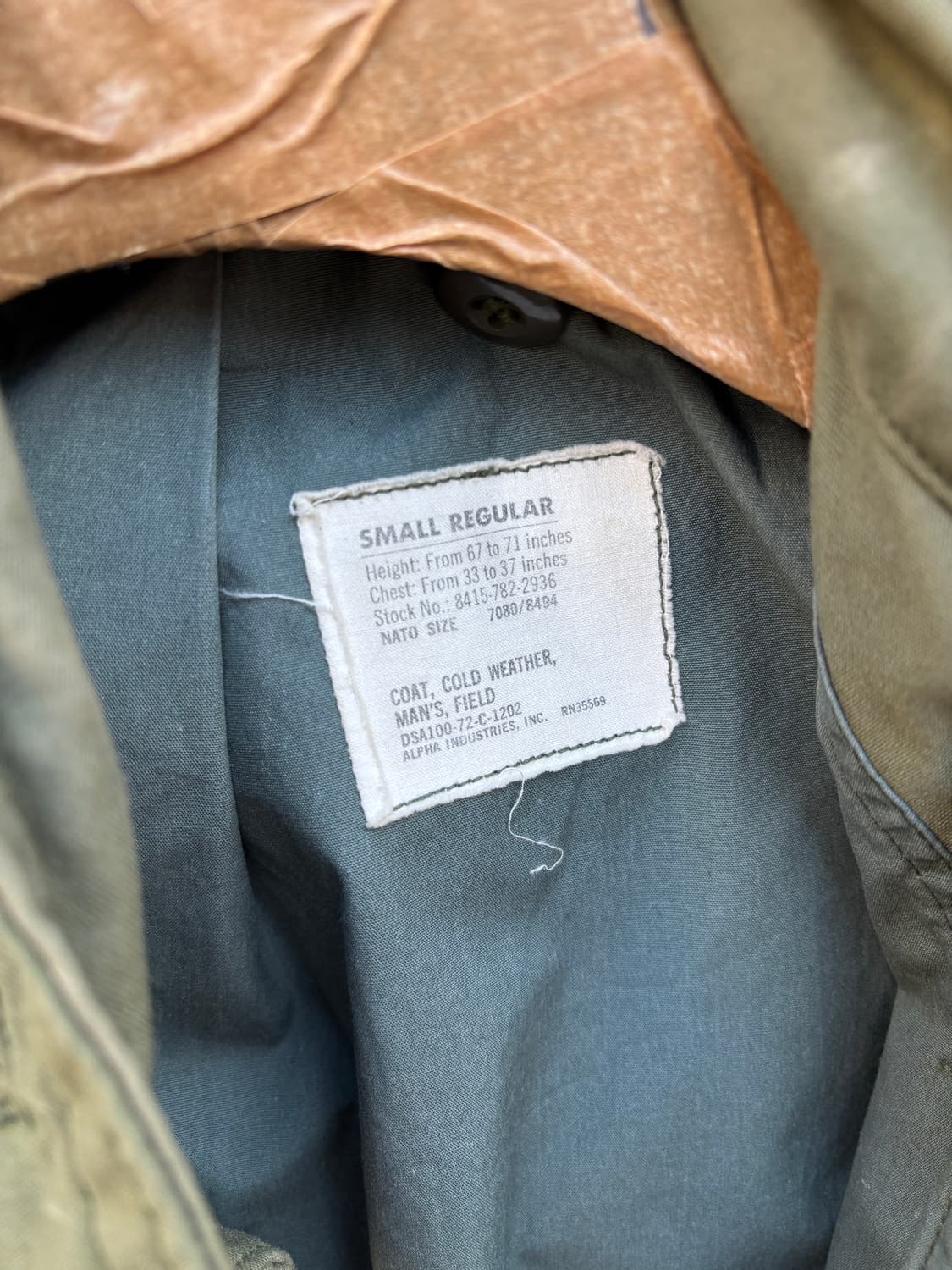 M65 필드자켓 회색안감 S-R 상품이미지2