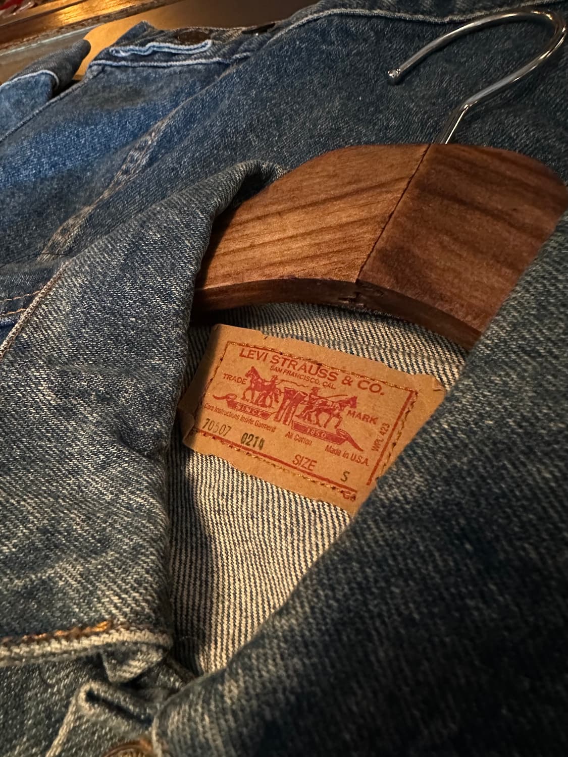 80s USA 빈티지 리바이스 70507 3세대 데님 트러커 자켓 상품이미지5