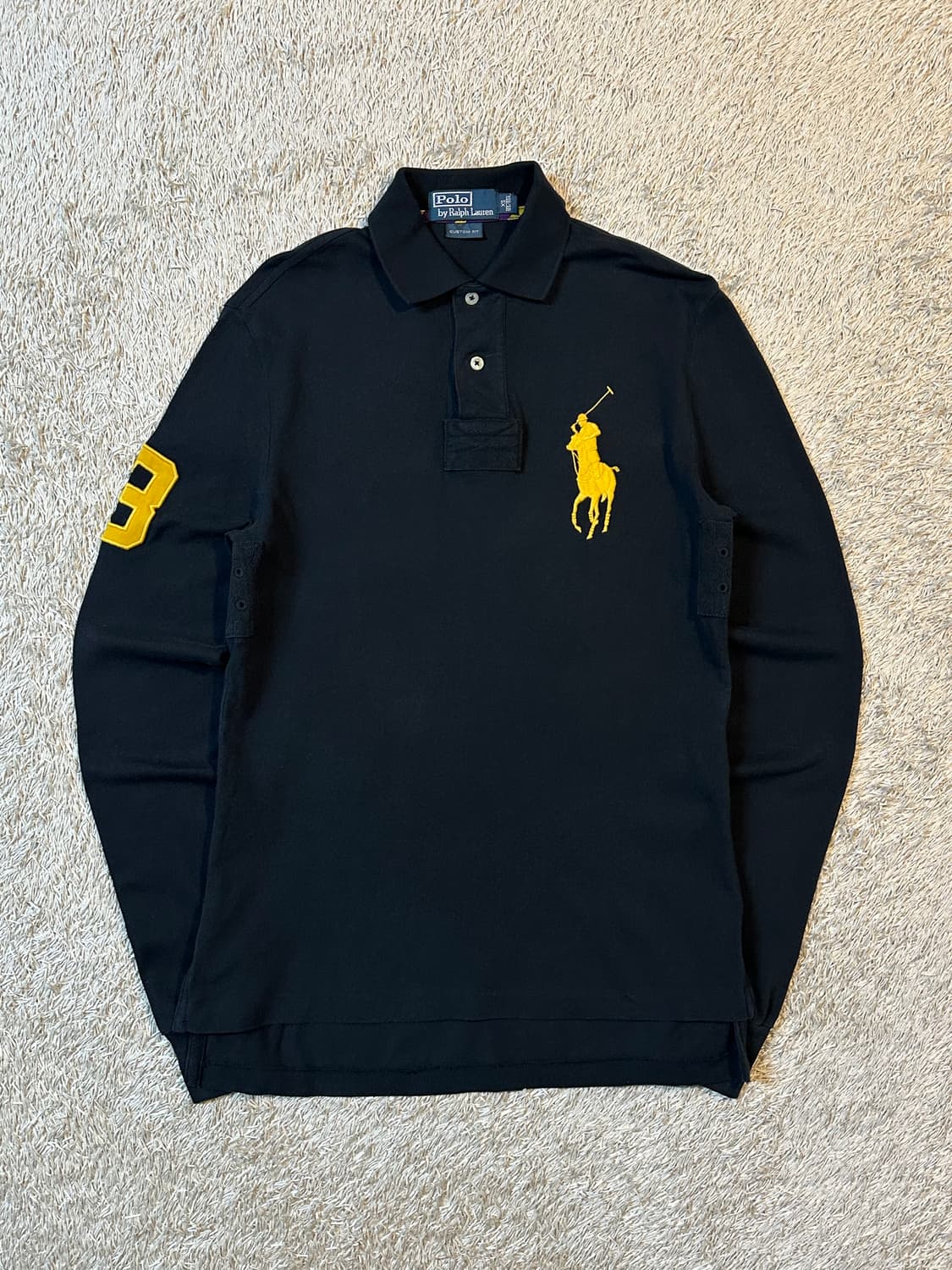 폴로 랄프로렌 신형 빅포니 로고 PK 긴팔 카라티 블랙 상품이미지1