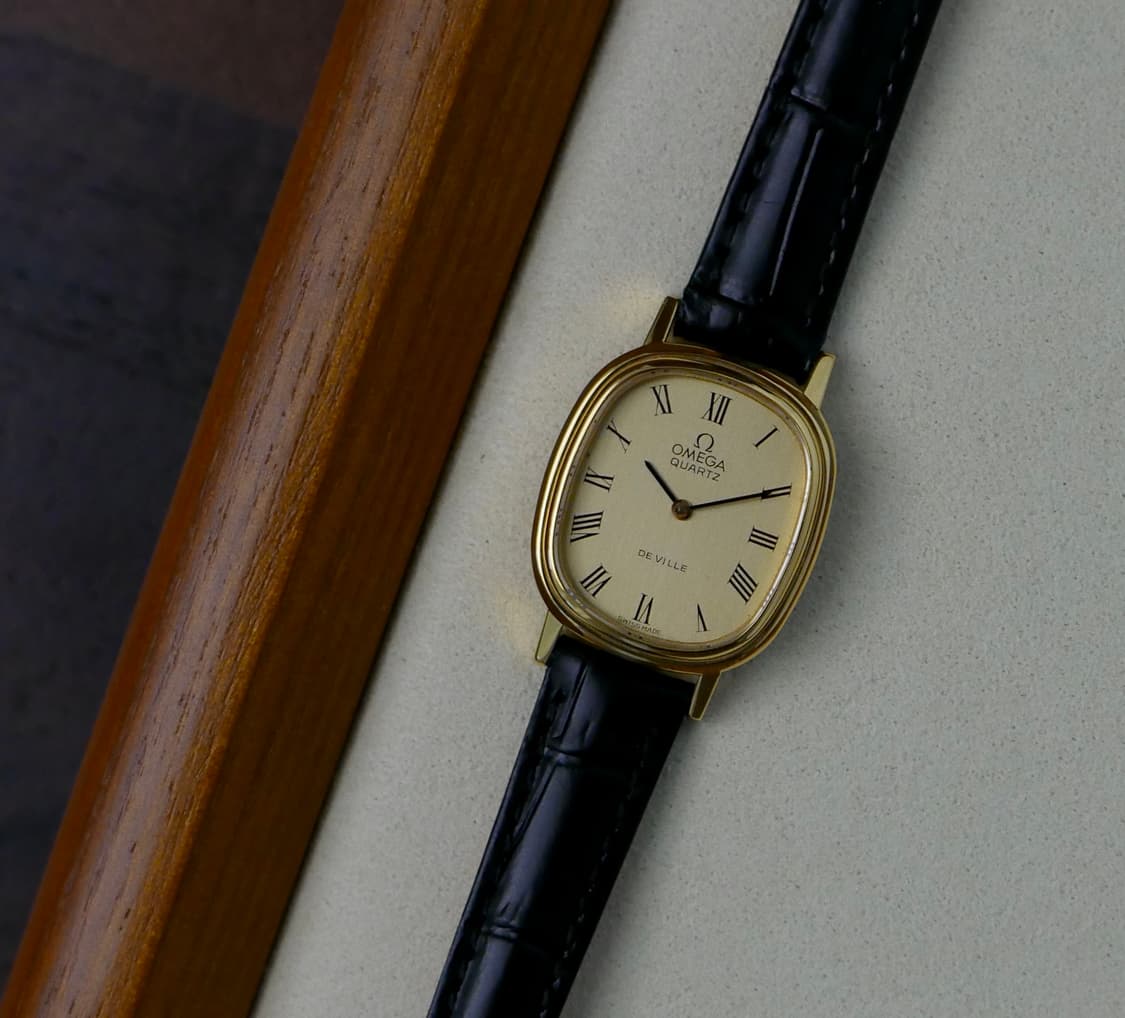 오메가 빈티지 드빌 엘립스 로만 쿼츠 여성용 시계 상품이미지1