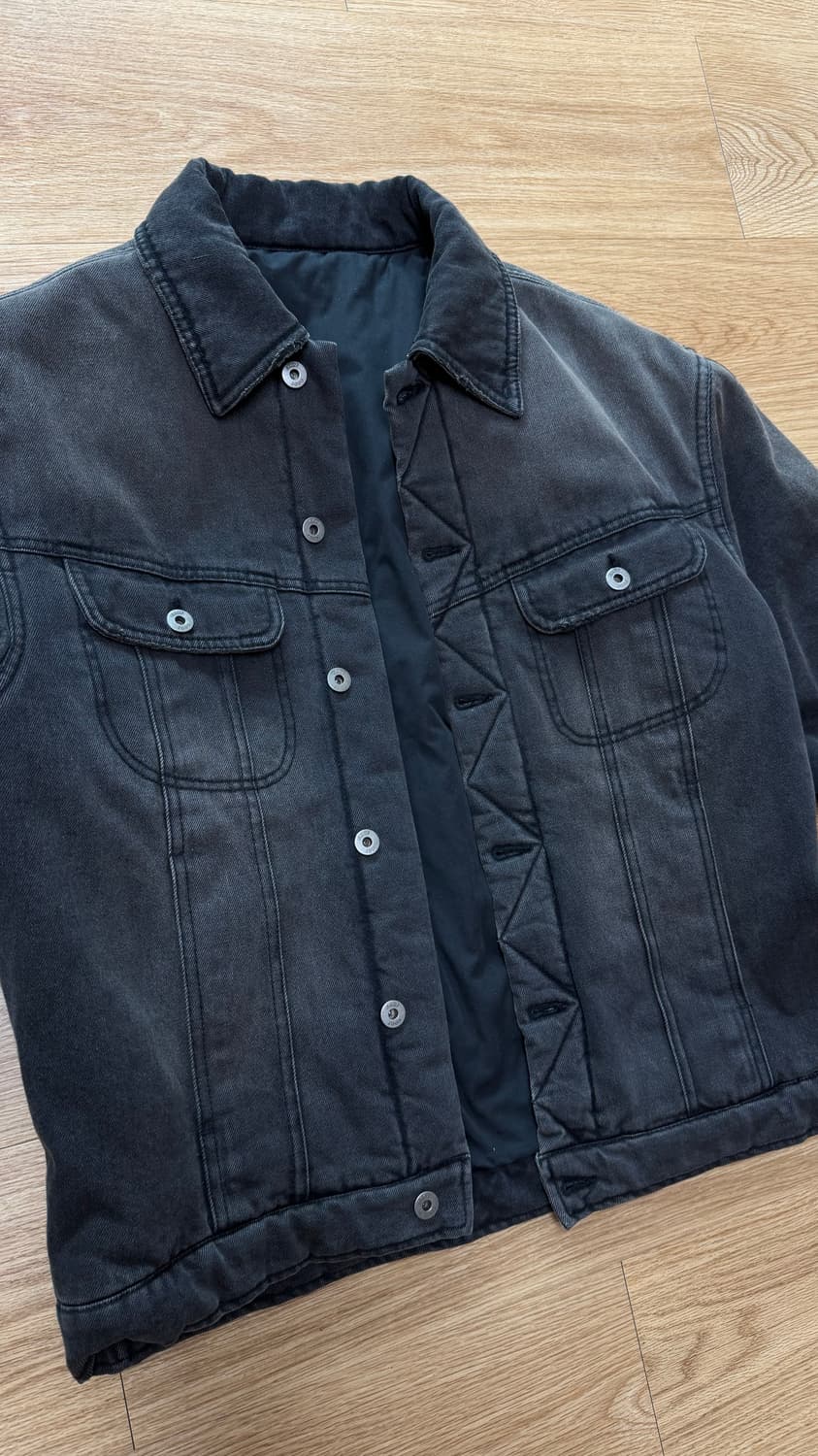 쿠어 머드 다잉 패디드 데님 자켓 CXE4DJ01K 상품이미지3