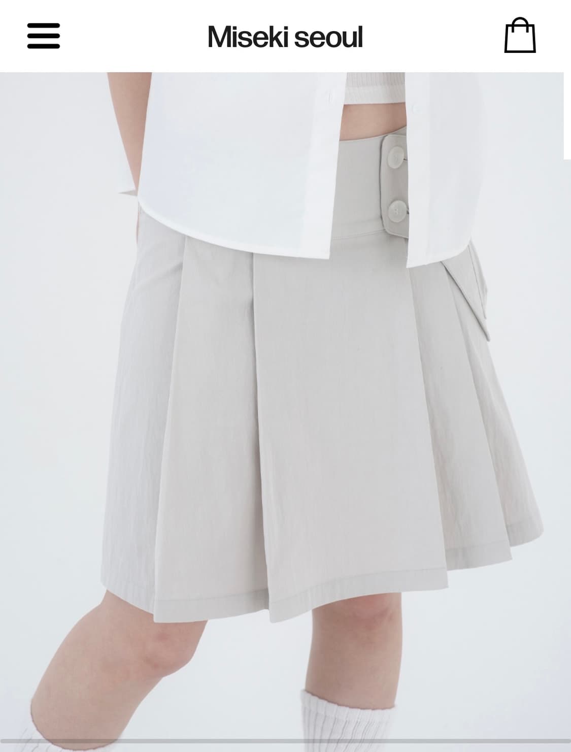 미세키서울 Waist pocket bag midi skirt LIGHT  상품이미지1
