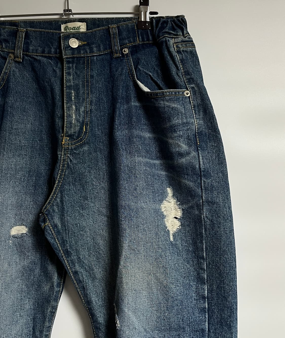 로드 디스트로이드 배기핏 데님팬츠 청바지 프리 상품이미지4