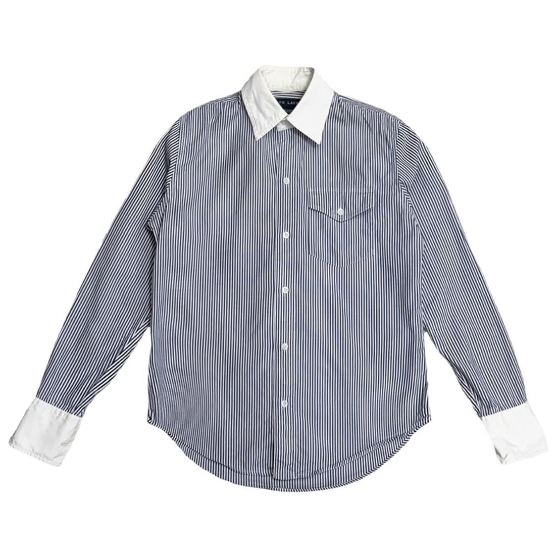 POLO 키즈 블루 스트라이프 셔츠 2 상품이미지1