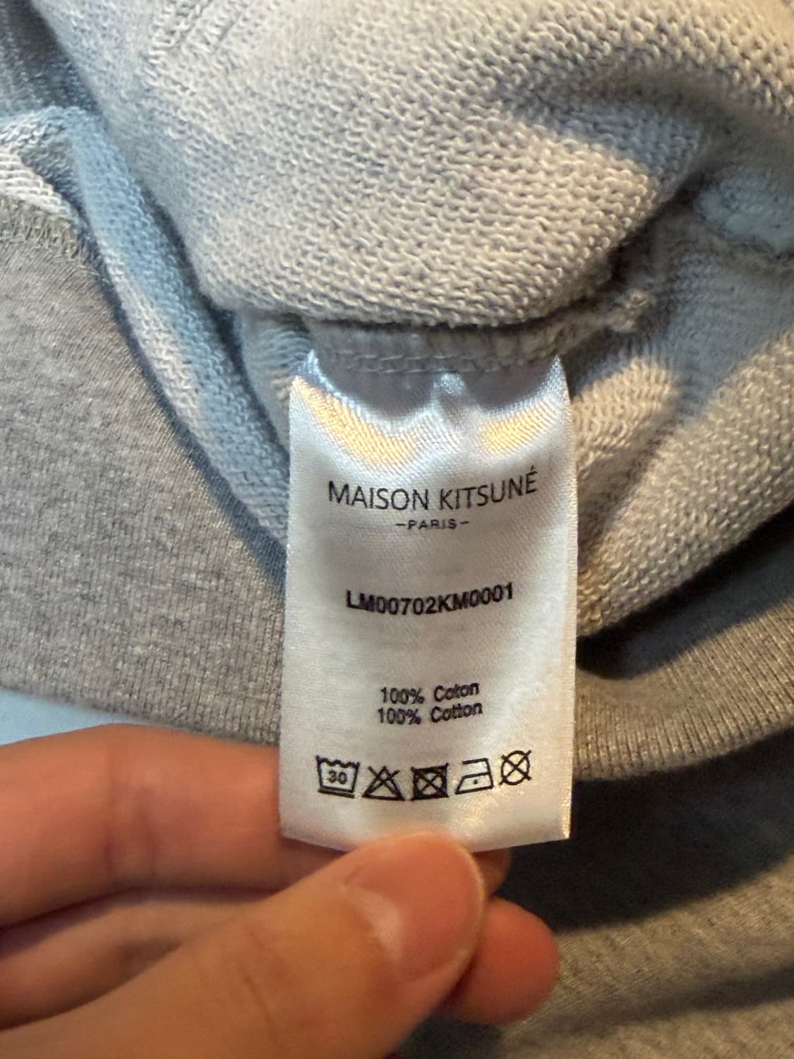 메종키츠네 신형 폭스로고 후드티 그레이 상품이미지4