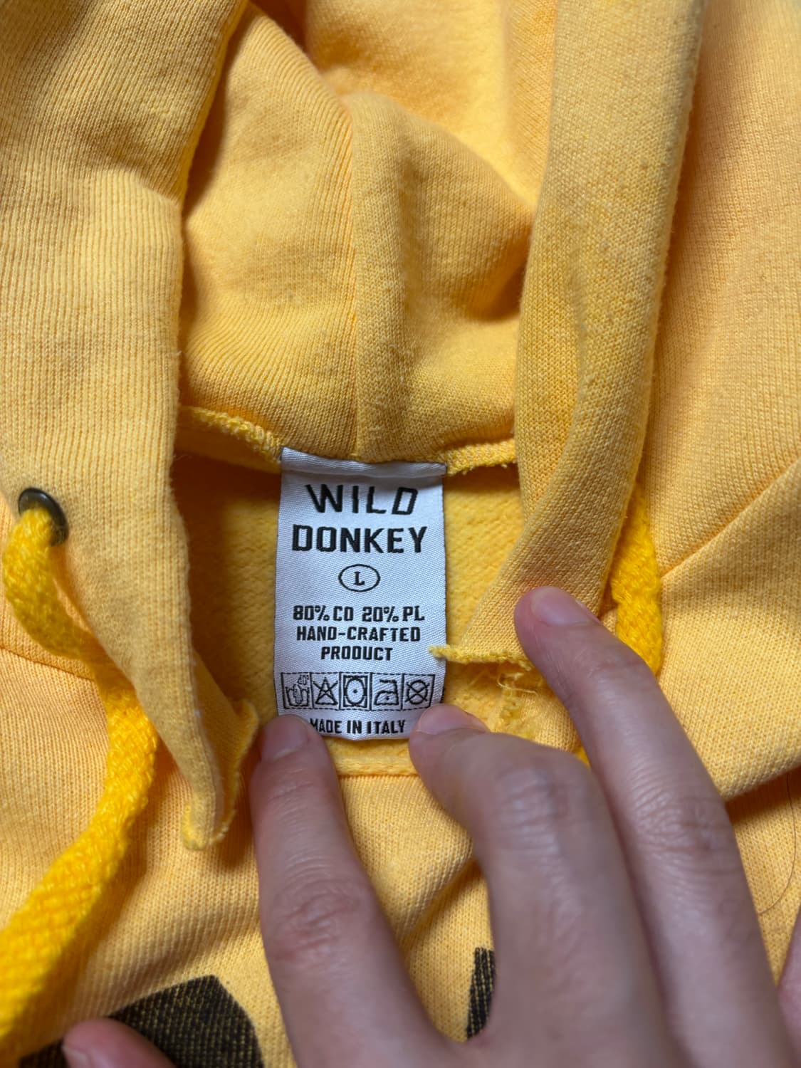 와일드동키 / PURDUE 후디 / 워시드 옐로우 / L 상품이미지5