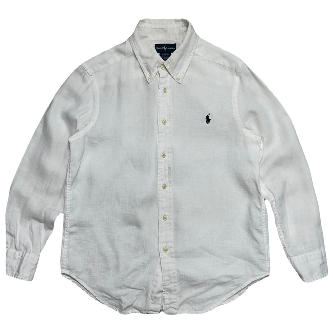 POLO RALPH LAUREN 린넨 셔츠 화이트 M 상품이미지1