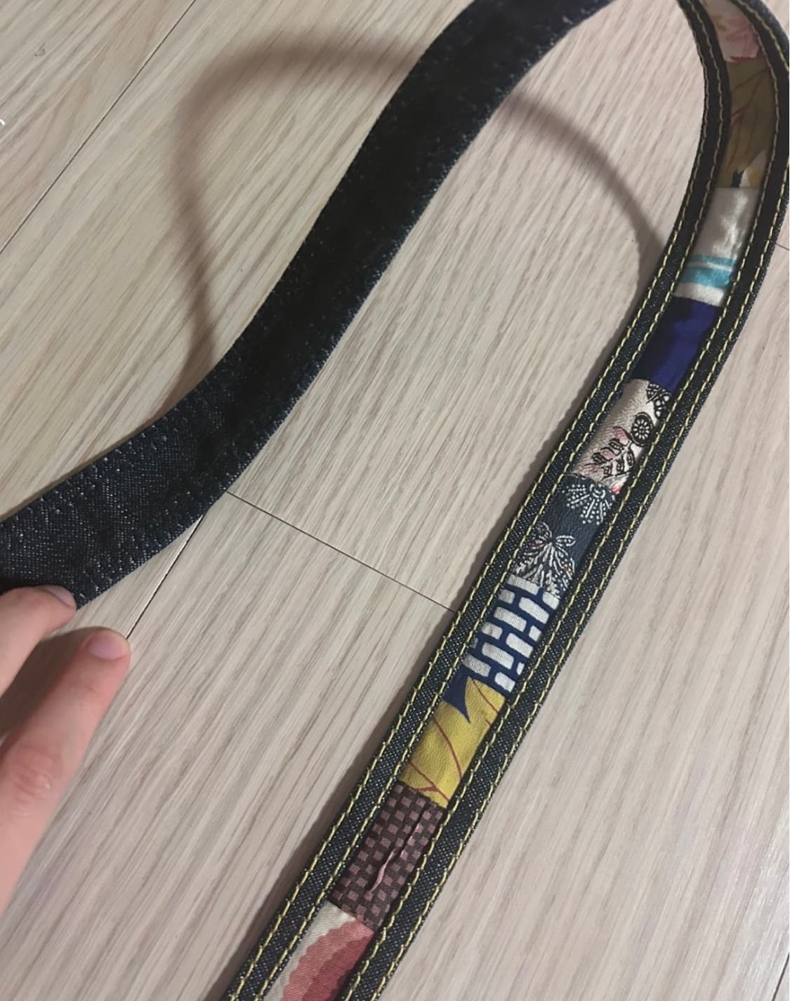 패치워크 벨트 빈티지 데님벨트 빈티지벨트 상품이미지3