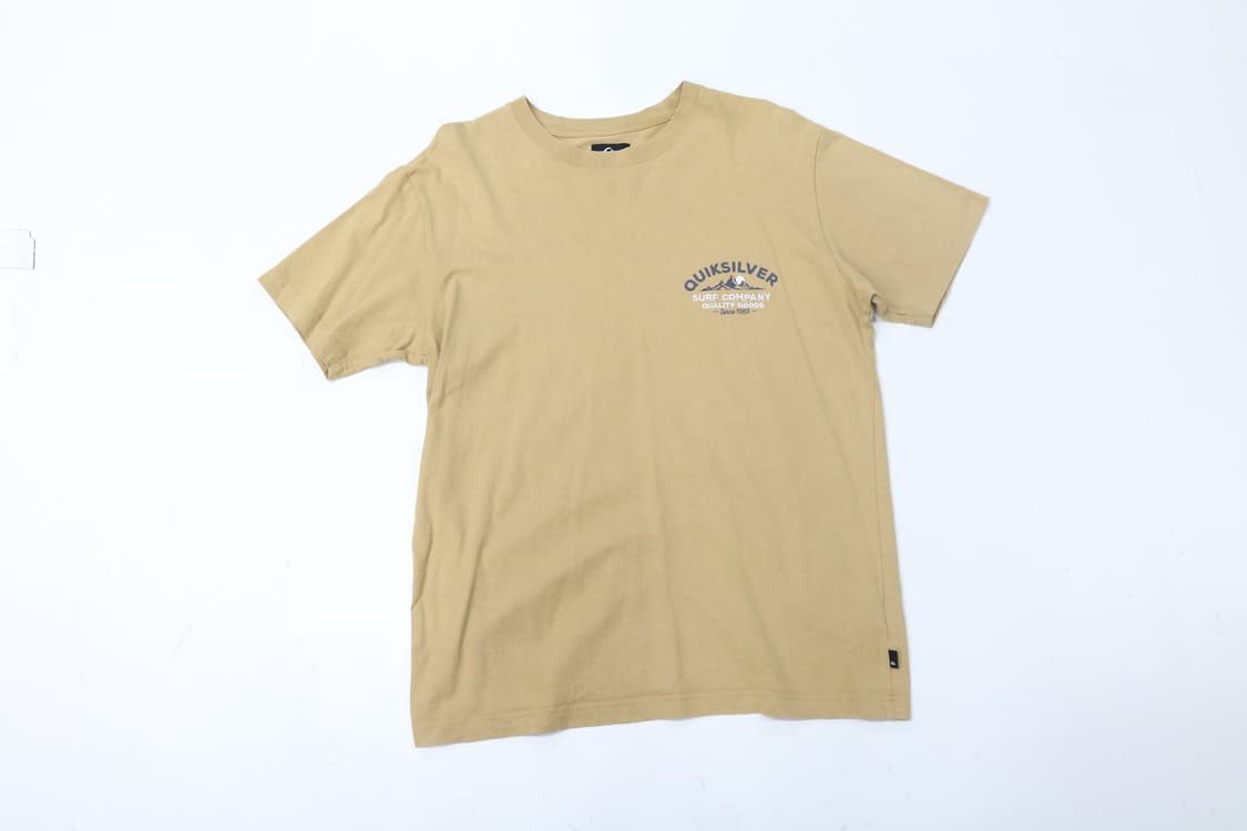 퀵실버 빈티지 백로고 서프 그래픽 베이지 반팔 티셔츠 (M) 상품이미지4