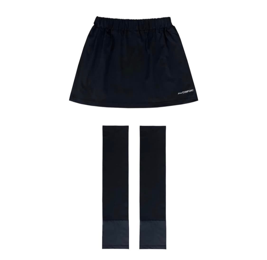 지초이 25-002 MINI SKIRT W/LEG WARMERS 블랙 상품이미지1
