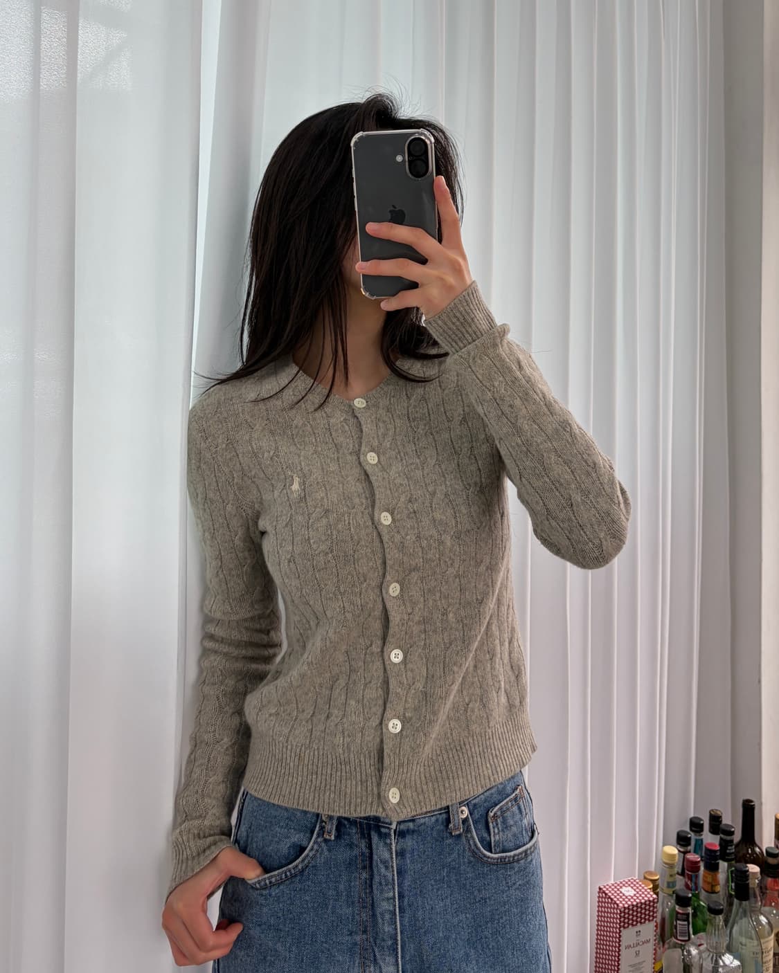 [XS]폴로 랄프로렌 캐시미어 혼방 케이블 니트 가디건 상품이미지1