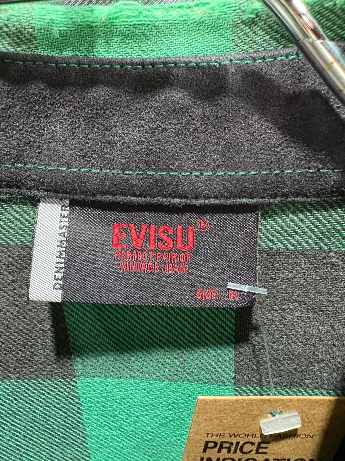 M EVISU 에비수 심볼로고 투포켓 버튼 체크셔츠 상품이미지6
