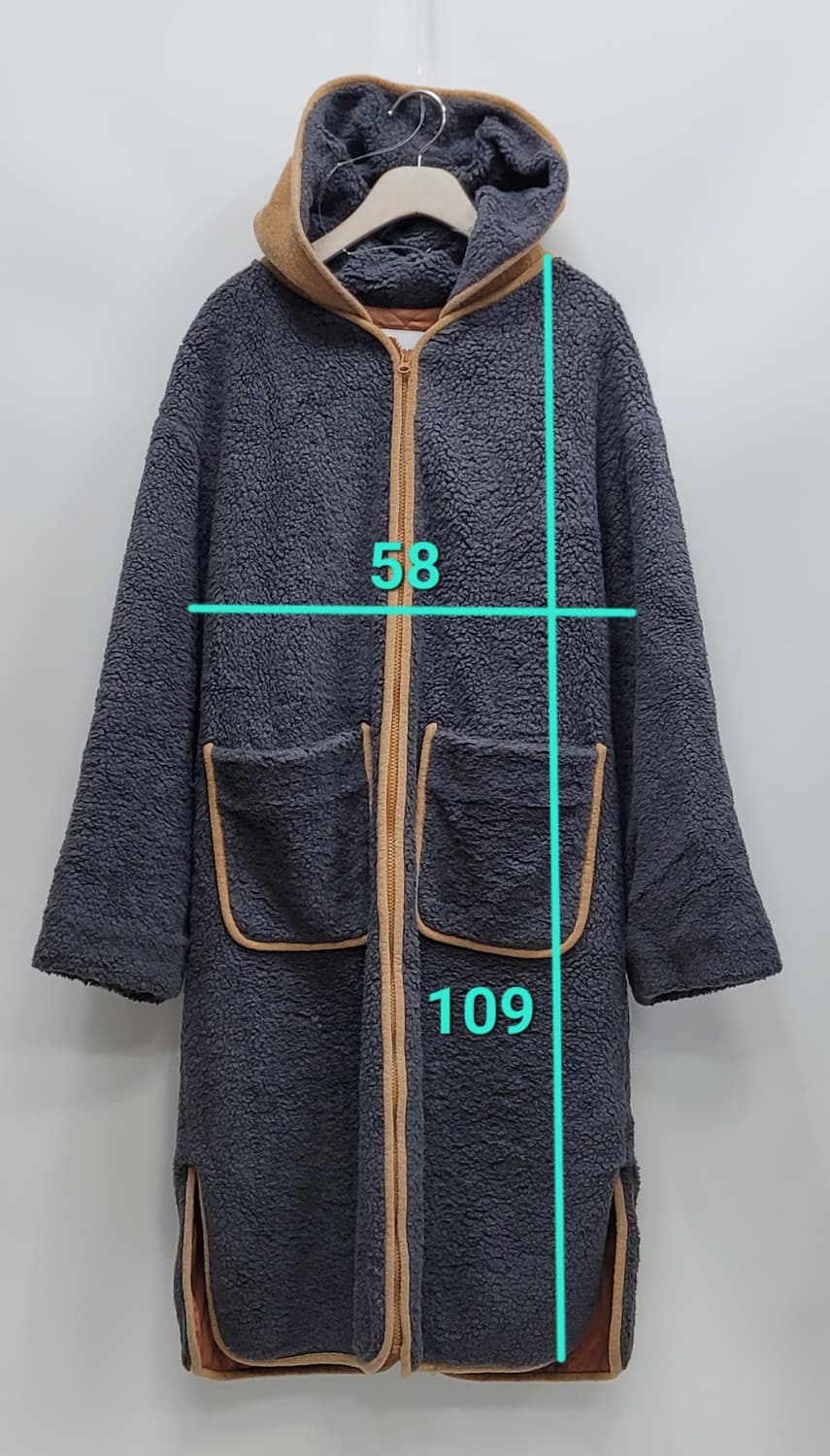 한섬 SJYP 20FW 쉐르파 포켓 플리스 후드 코트 / 여 M
 상품이미지10