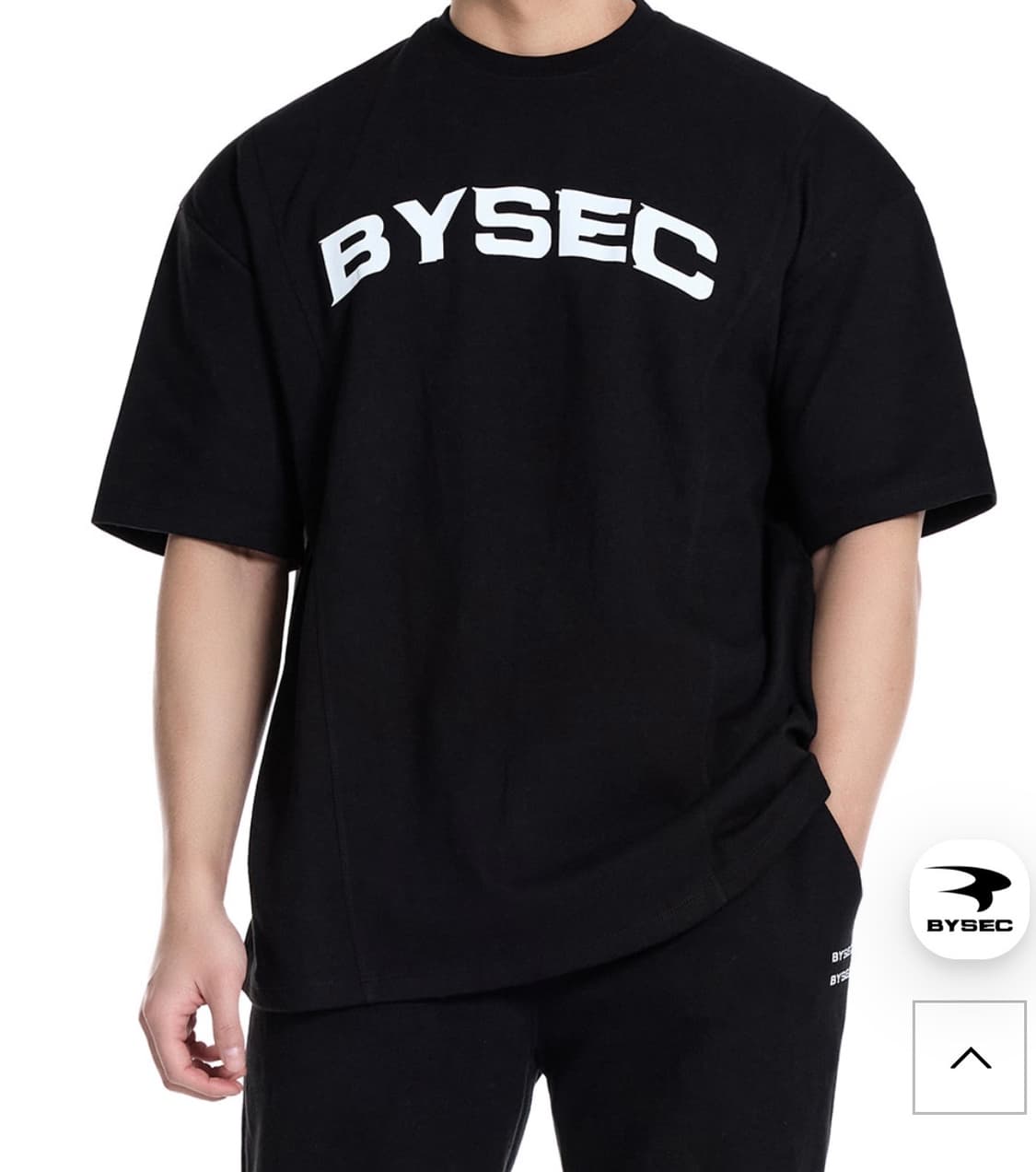 BYSEC 블랙 반팔 티셔츠 상품이미지2