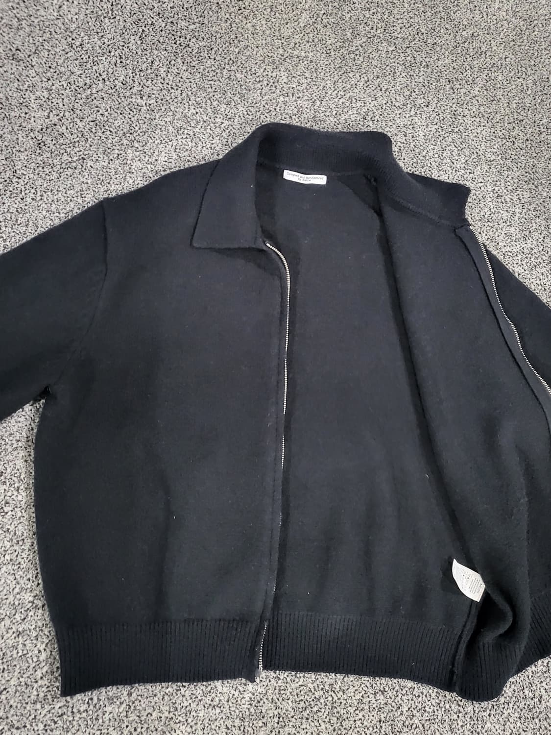 블랙 니트 집업 자켓 상품이미지3