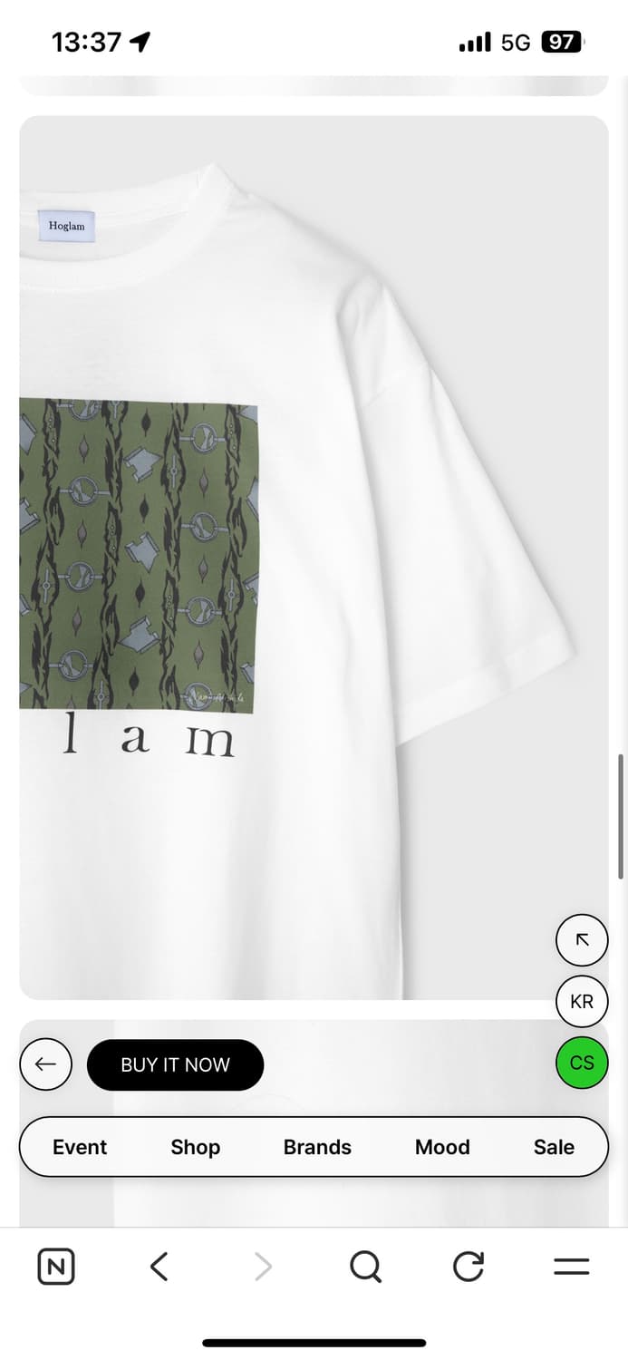 HOGLAM S/S ART T SHIRT (WHITE) M 상품이미지3