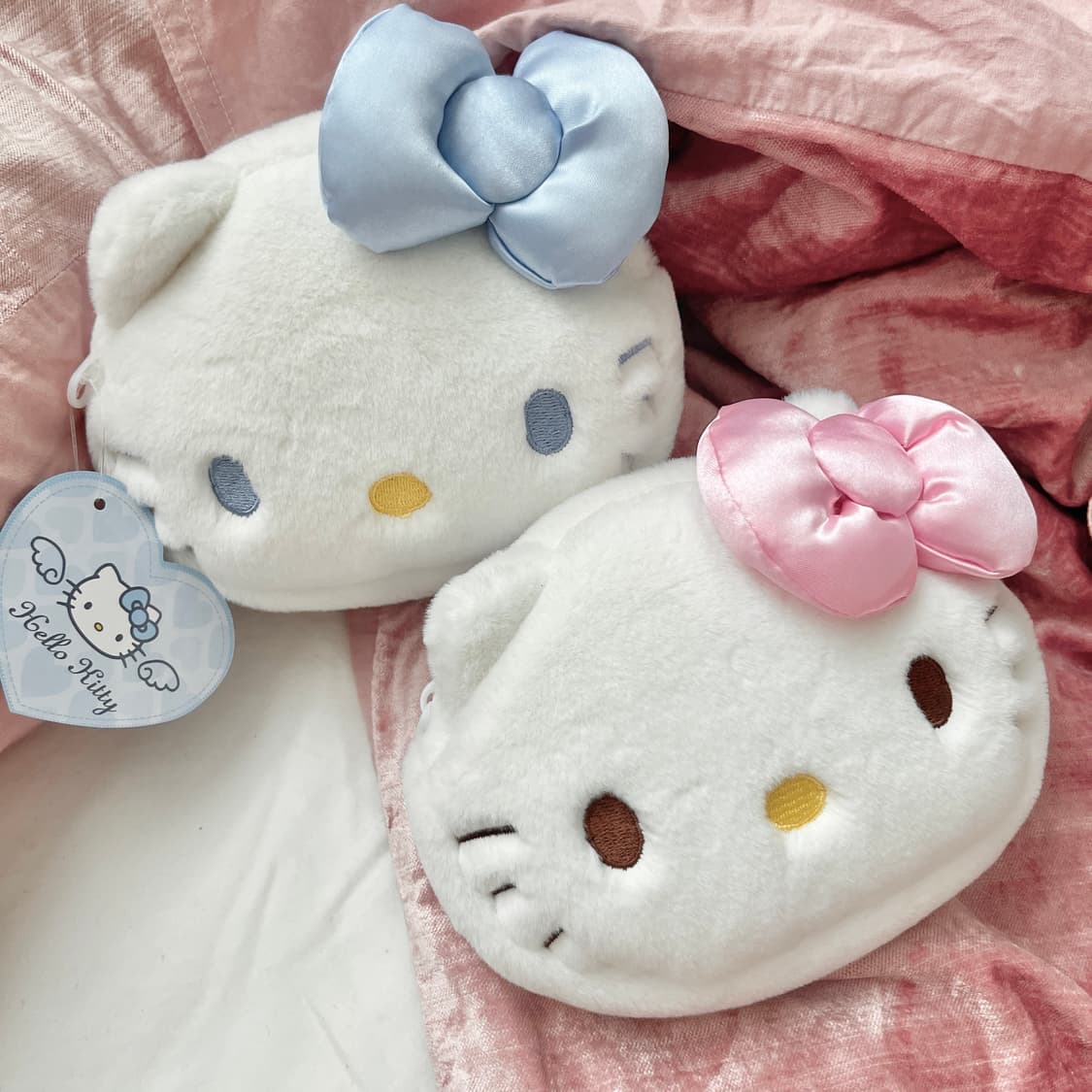 산리오 정품 새상품 헬로 키티 엔젤 유메미루 천사 핑크 블루 파우치 디카 상품이미지1