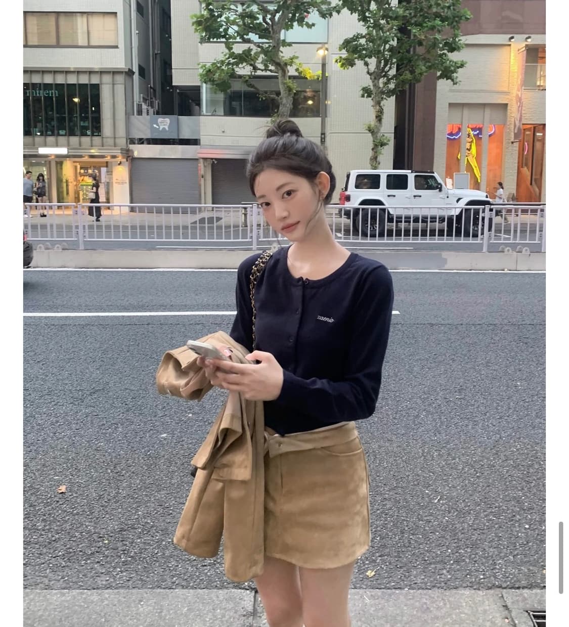 제니오 셀린 베이직 가디건 네이비 S zaenio 상품이미지2