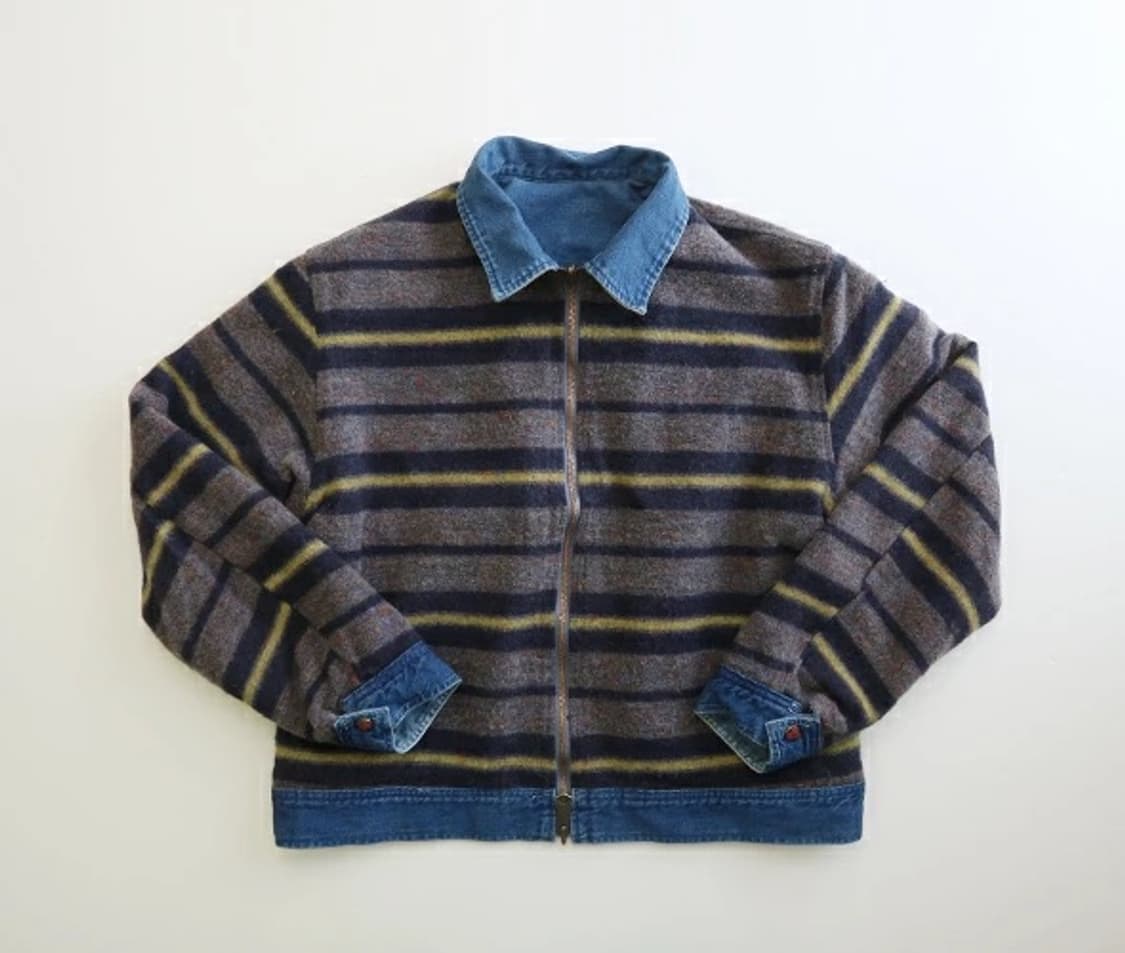 캐피탈 11.5oz 데님 라이닝 리버시블 ZIP UP 워크 자켓 상품이미지2