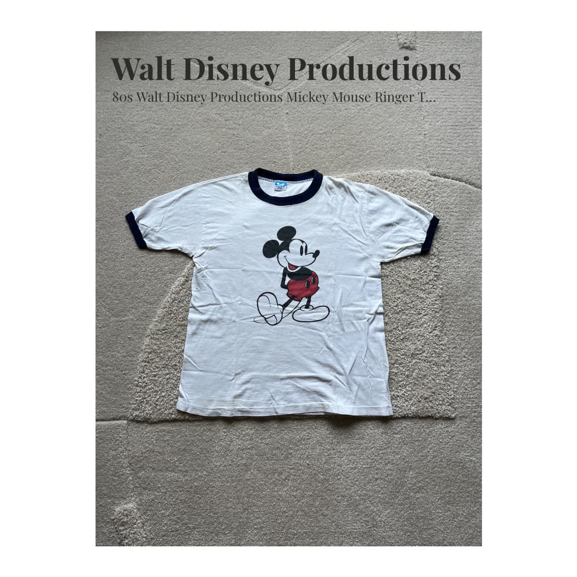 80s Disney 미키마우스 링거 티셔츠 (100-103) 상품이미지1
