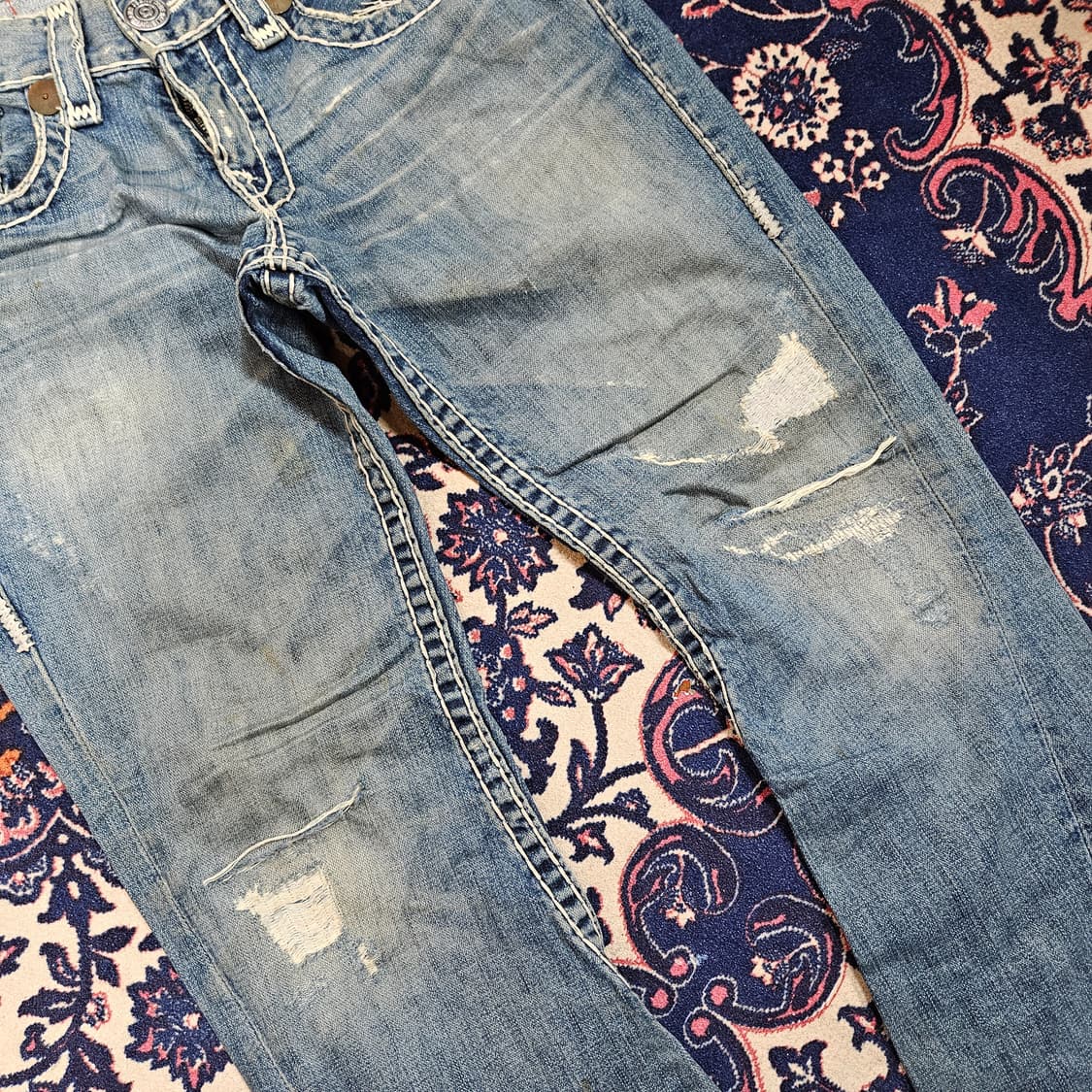 트루릴리젼 조이 슈퍼티 빈티지 y2k 부츠컷 데님팬츠 30size 상품이미지4