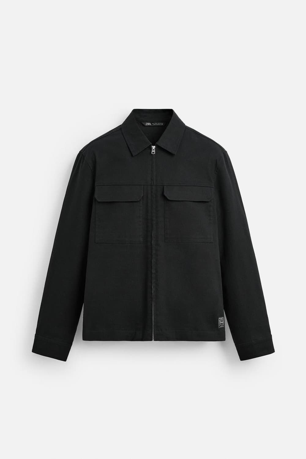 자라 릴렉스드 집업 자켓 블랙 상품이미지1