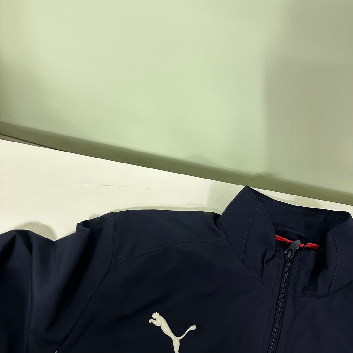 M 푸마 네이비 기본로고 바막자켓 상품이미지4