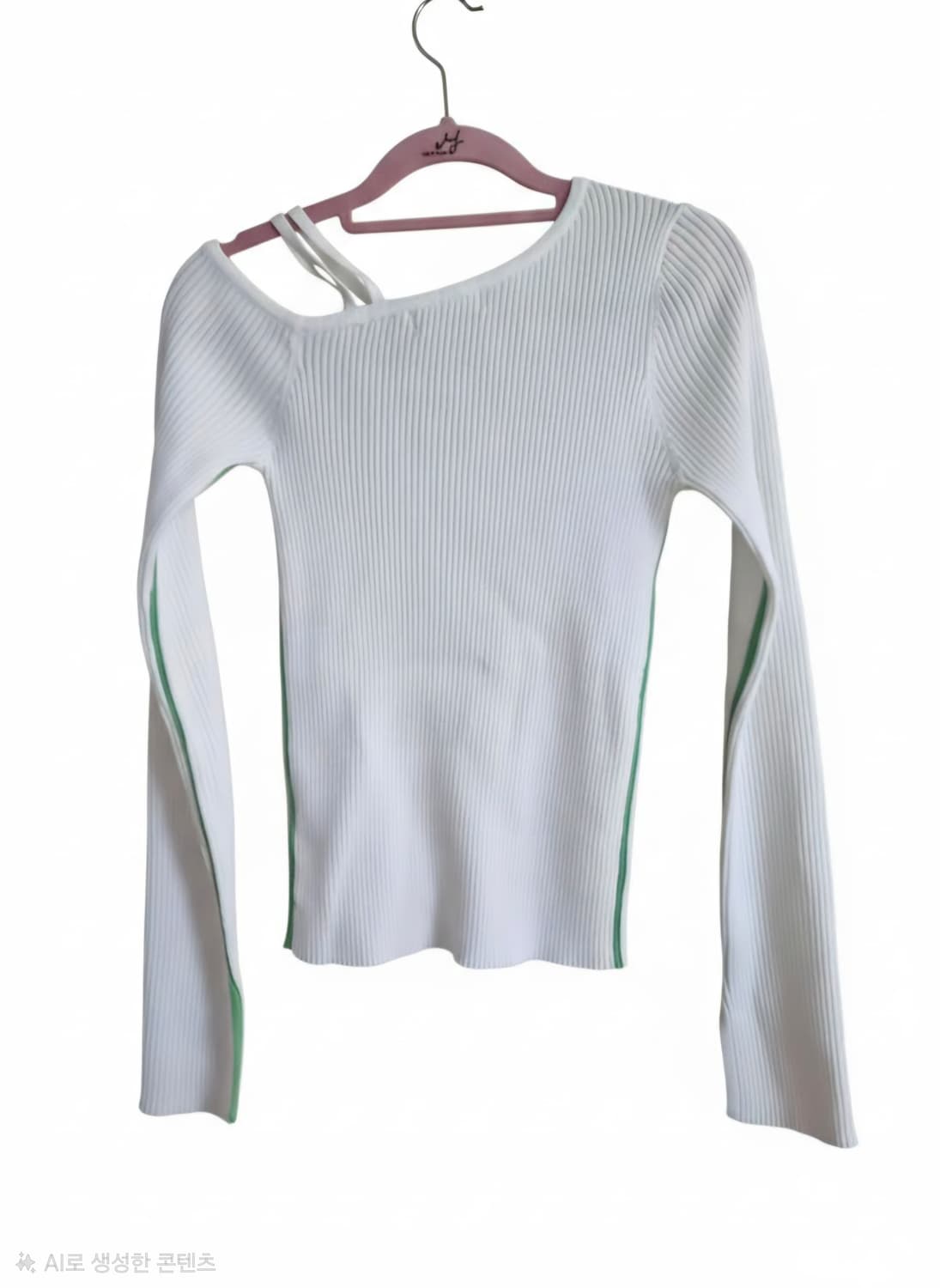 에고이스트 화이트 컷아웃 긴팔니트 상품이미지2