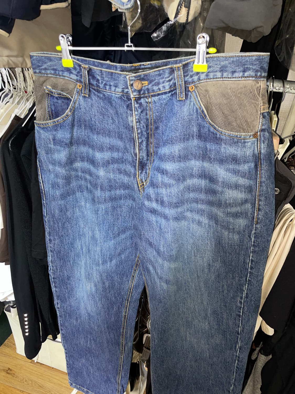 BreathMINt corduroy patch denim pants 상품이미지3