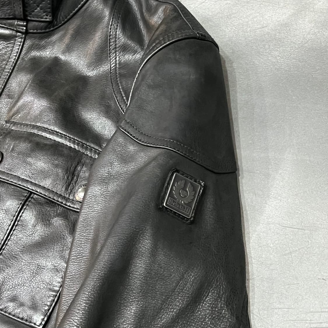  벨스타프 갱스터 레더 바이커 자켓 y15726 상품이미지3