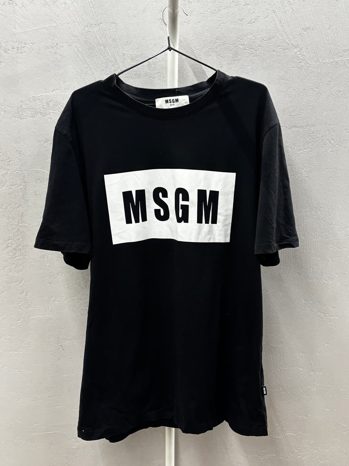 MSGM 블랙 로고 티셔츠 XL 상품이미지2