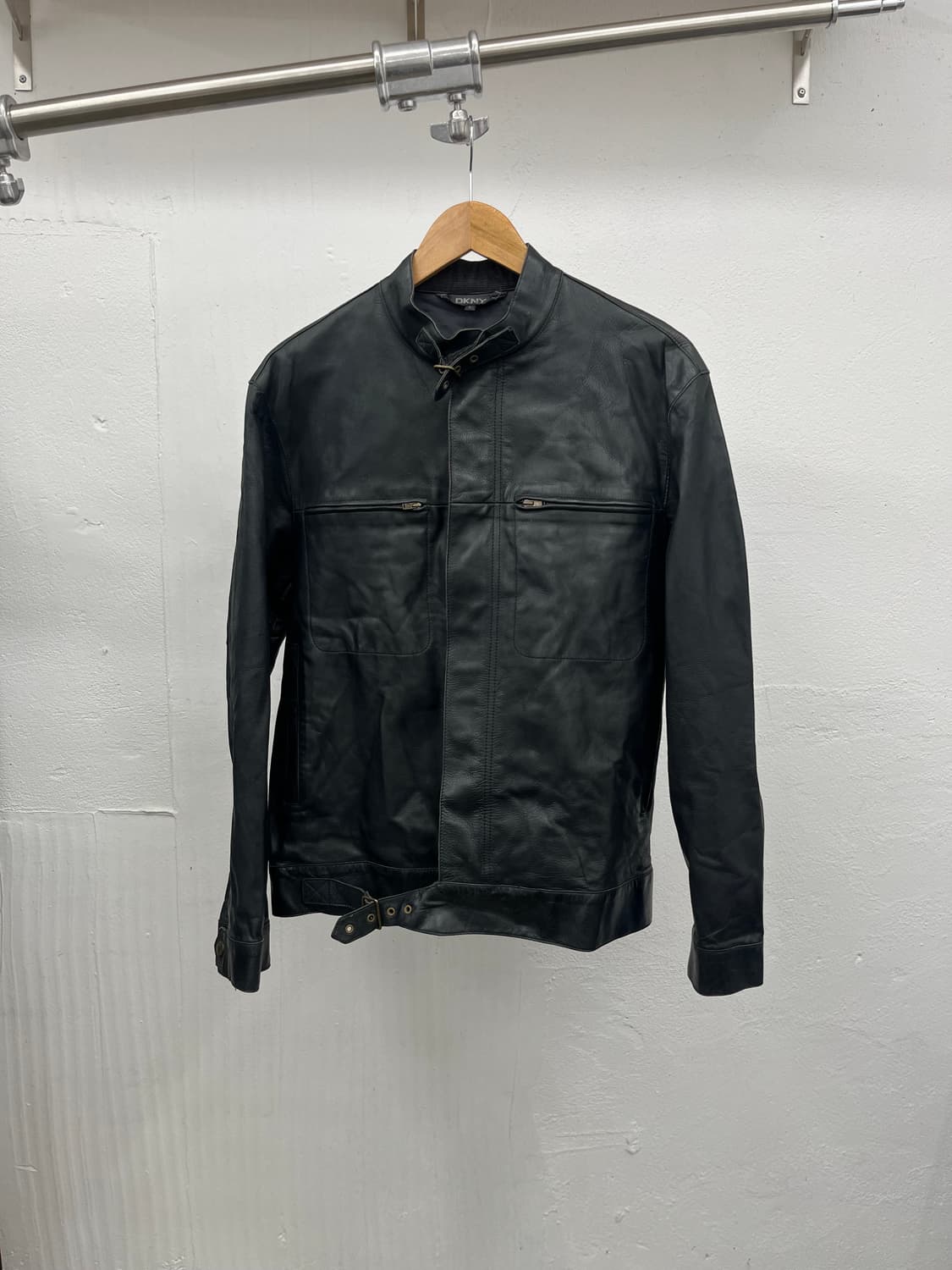 L) DKNY COW LEATHER BIKER JACKET 상품이미지1