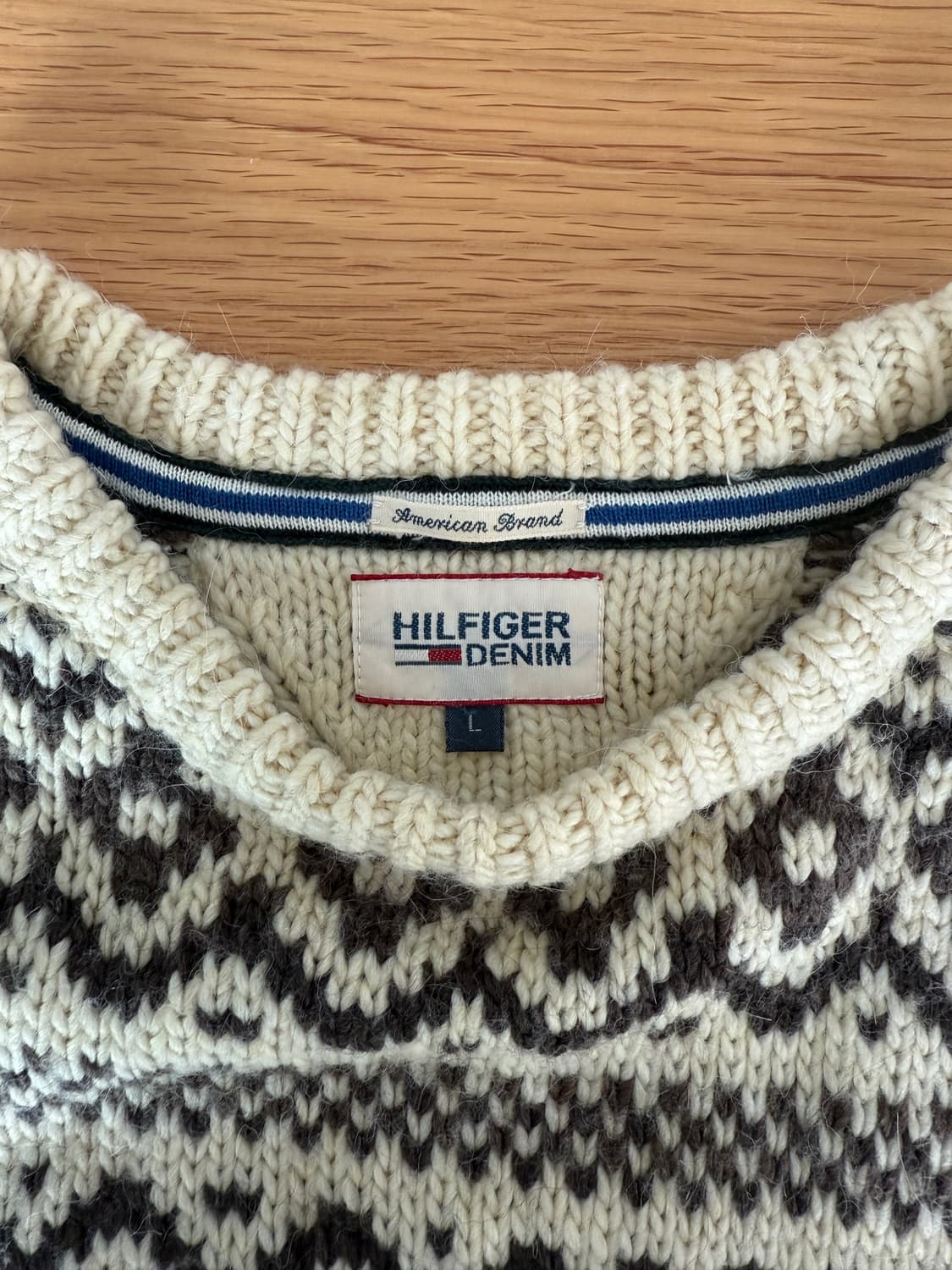 힐피거 데님(HILFIGER DENIM) 패턴 니트 상품이미지6