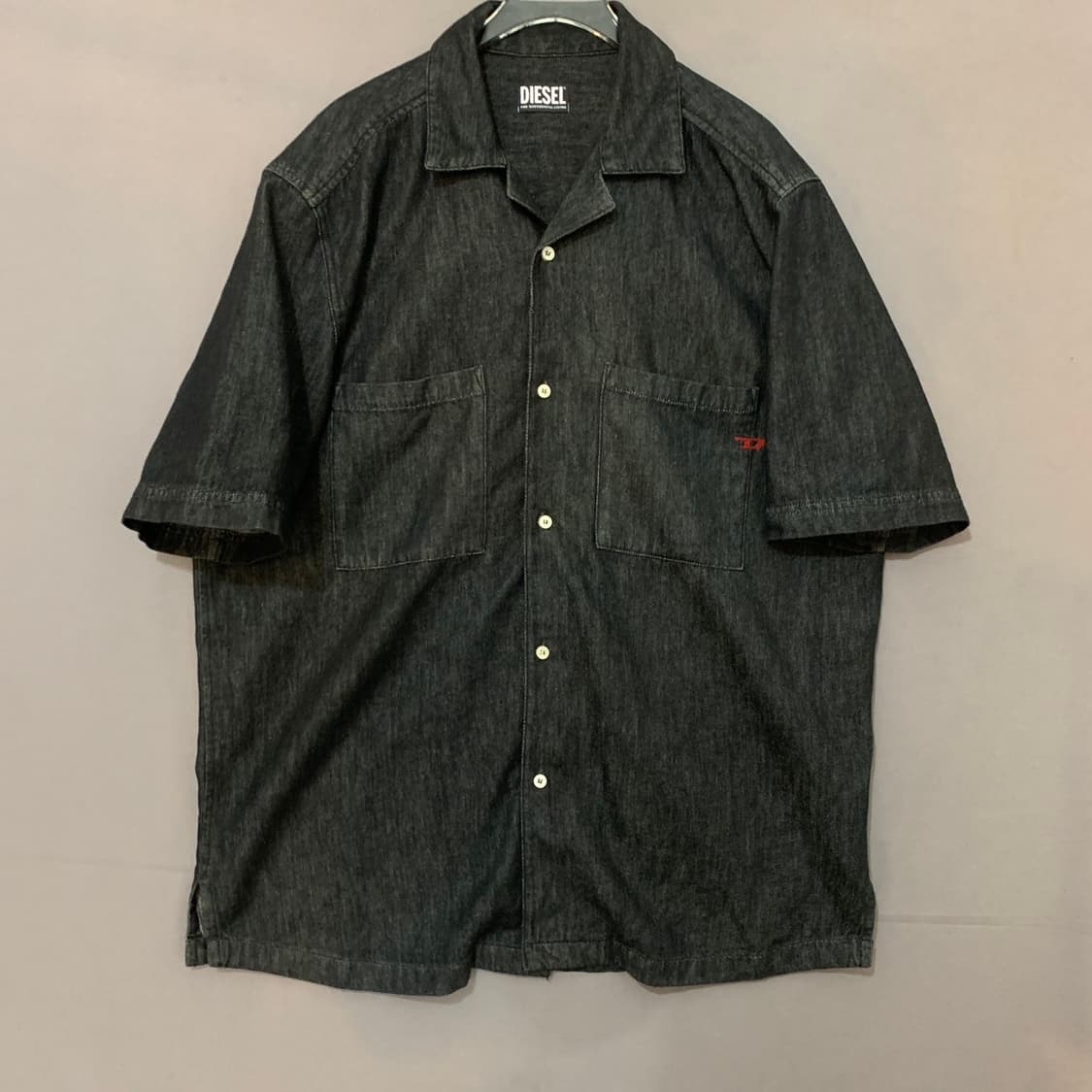 XL 디젤 D PARO SHORT 블랙 데님 청 반팔 셔츠 남방 상품이미지2