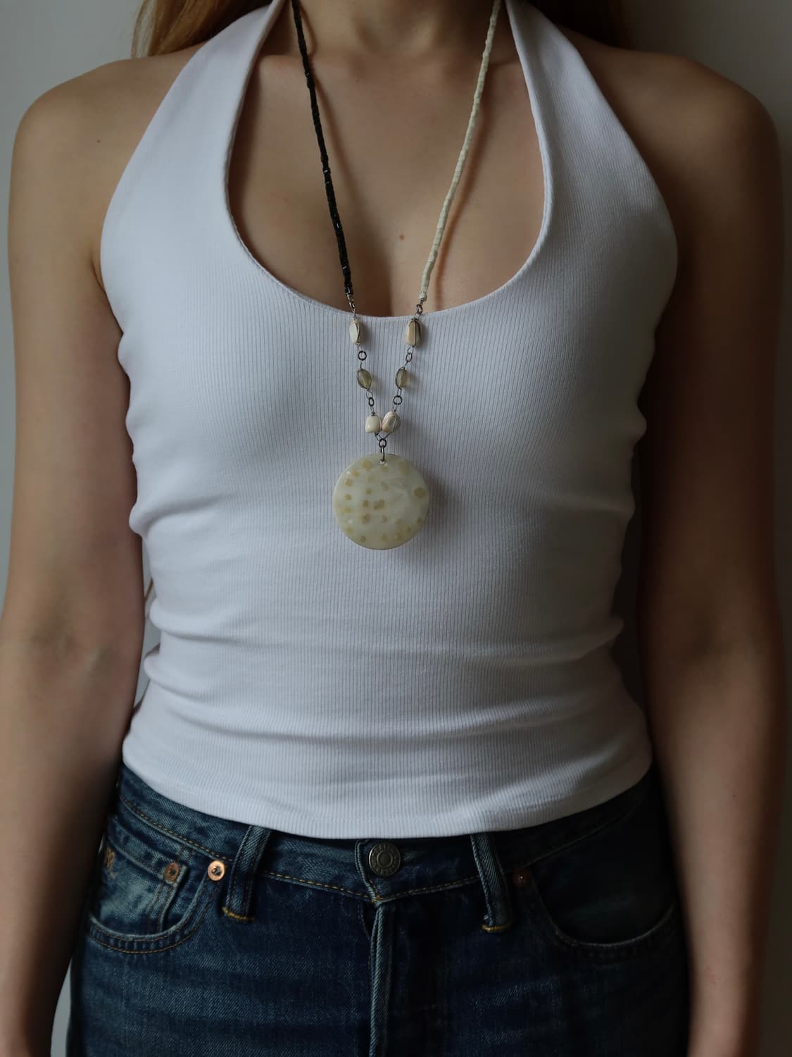 dual tone shell necklace 상품이미지2