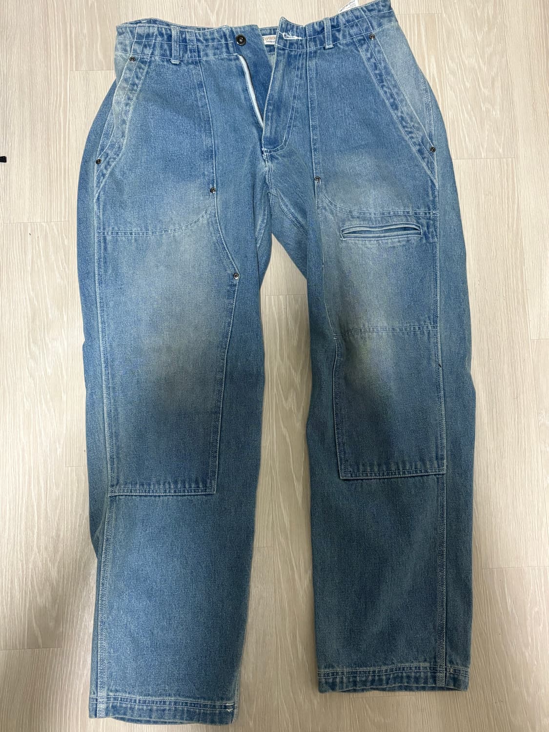 프리즘웍스 더블니 데님팬츠 상품이미지2