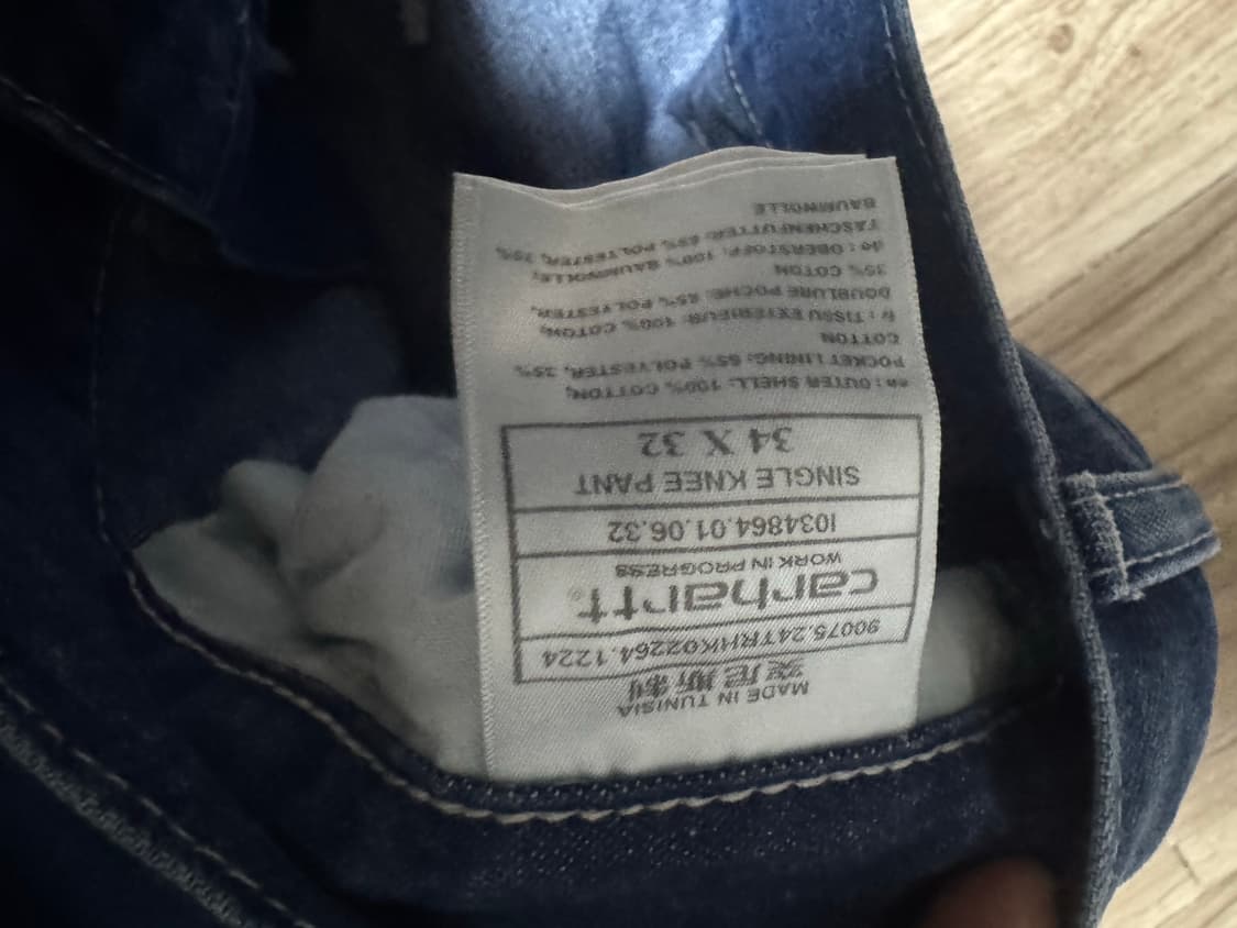 칼하트wip 진청 34/32 카펜터 상품이미지3