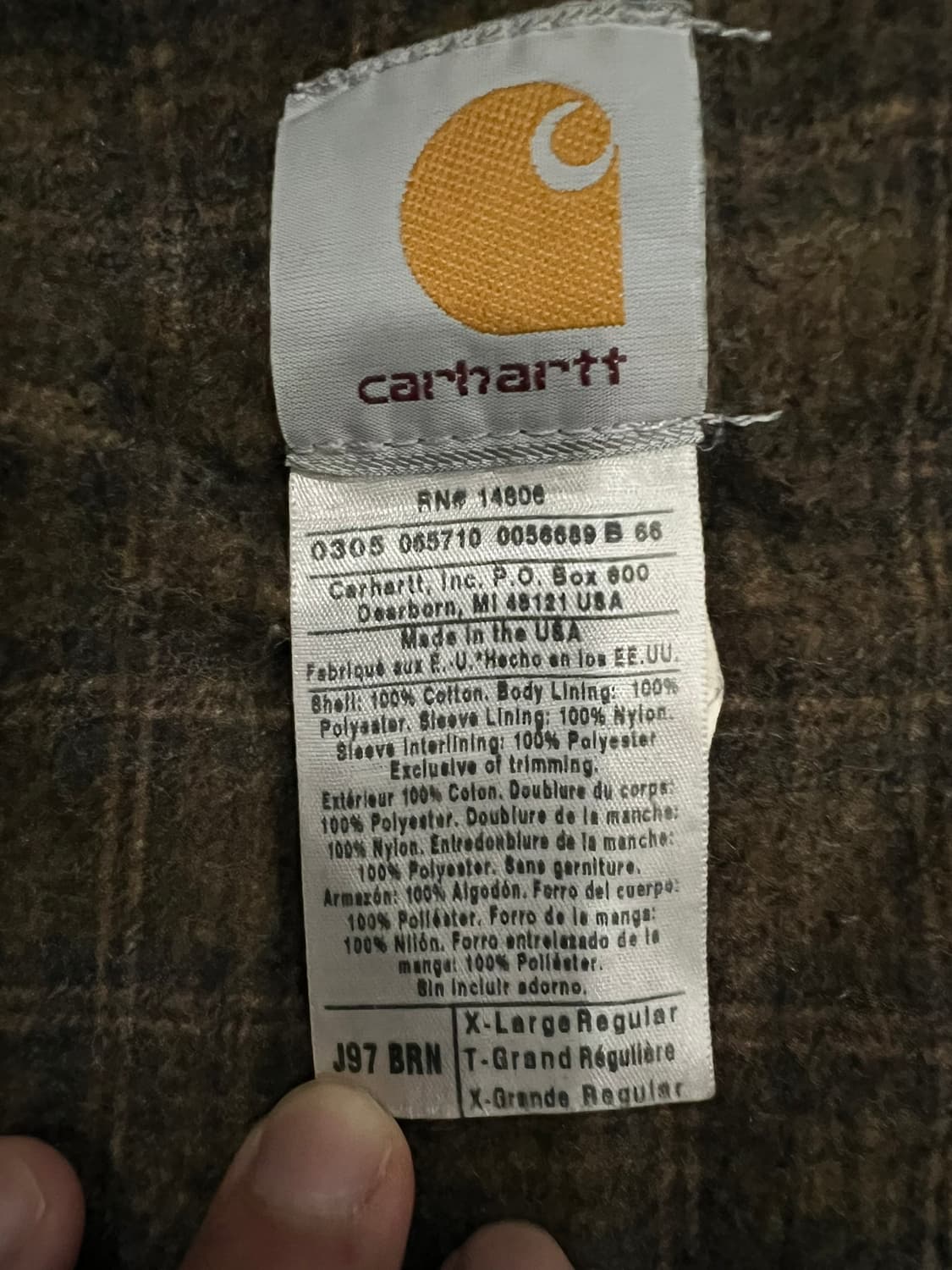 ( XL) 칼하트 디트로이트 자켓 J97 BRN 칼하트브라운 상품이미지4