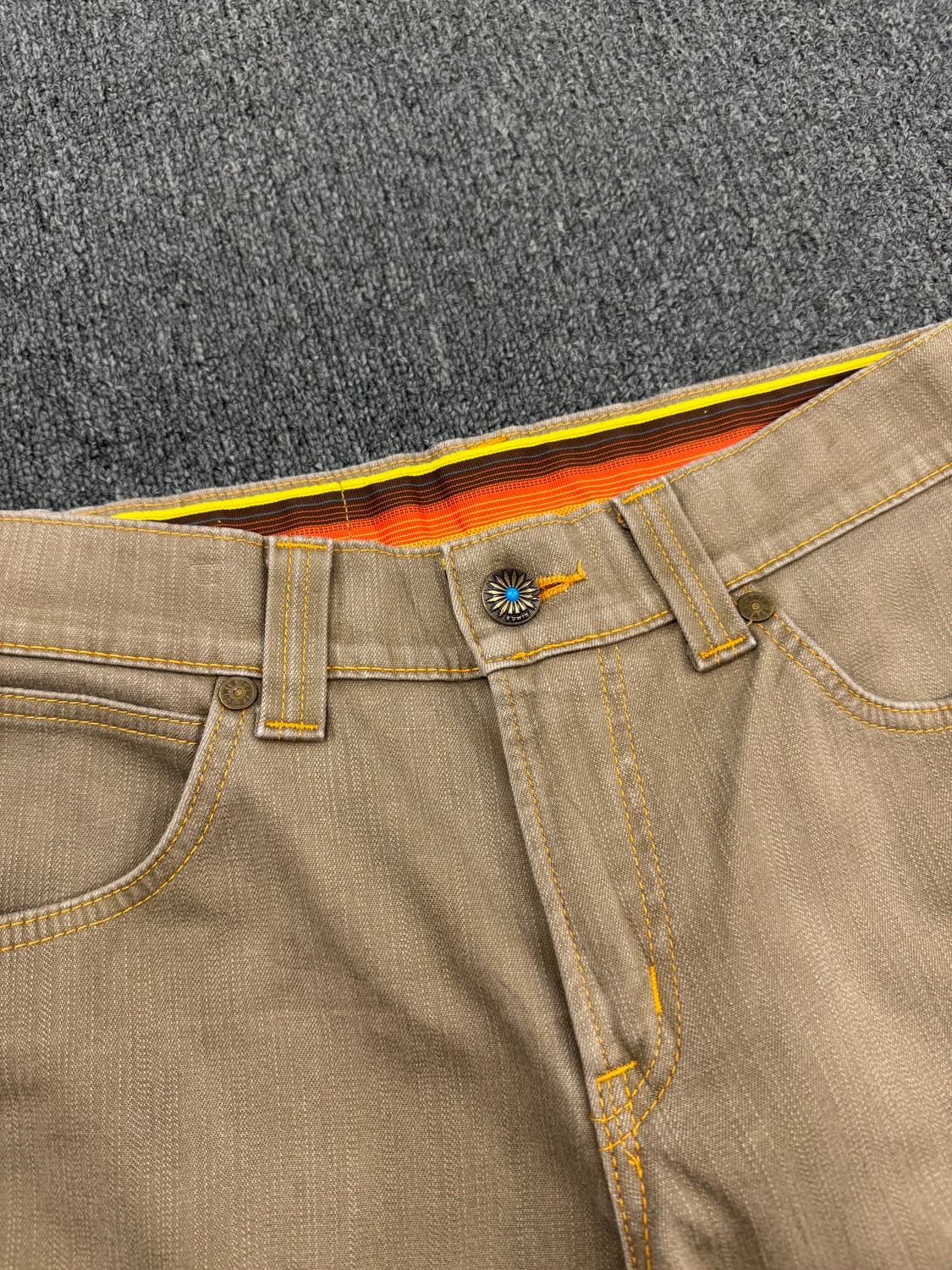 30)에드윈 빈티지 웨스턴 콘쵸 버튼 베이지 데님팬츠 상품이미지2