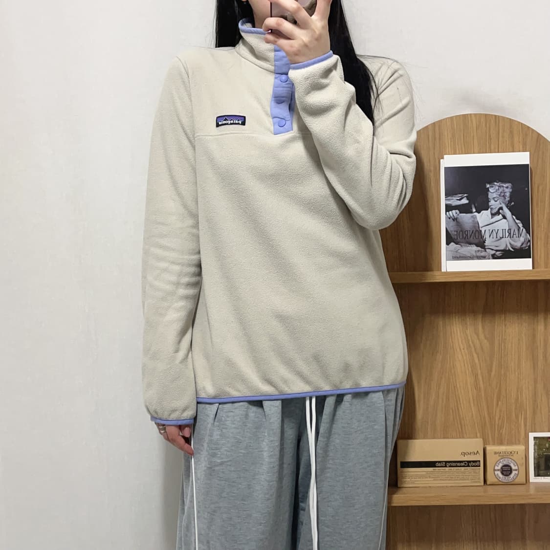 [정품] 파타고니아 크림그레이 연보라라인 반 후리스 [ M ] 상품이미지3