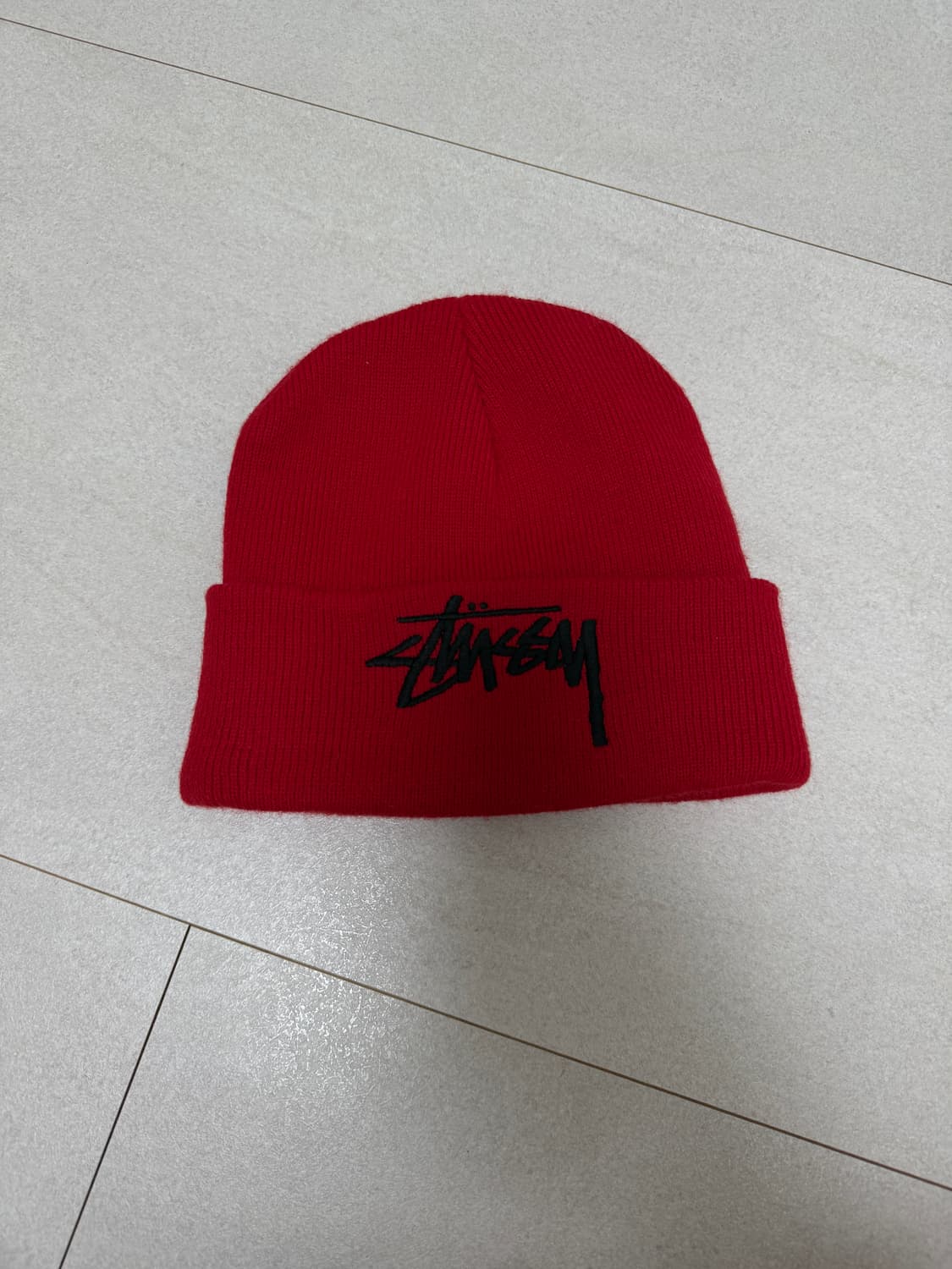 스투시 빨간색 비니 상품이미지1