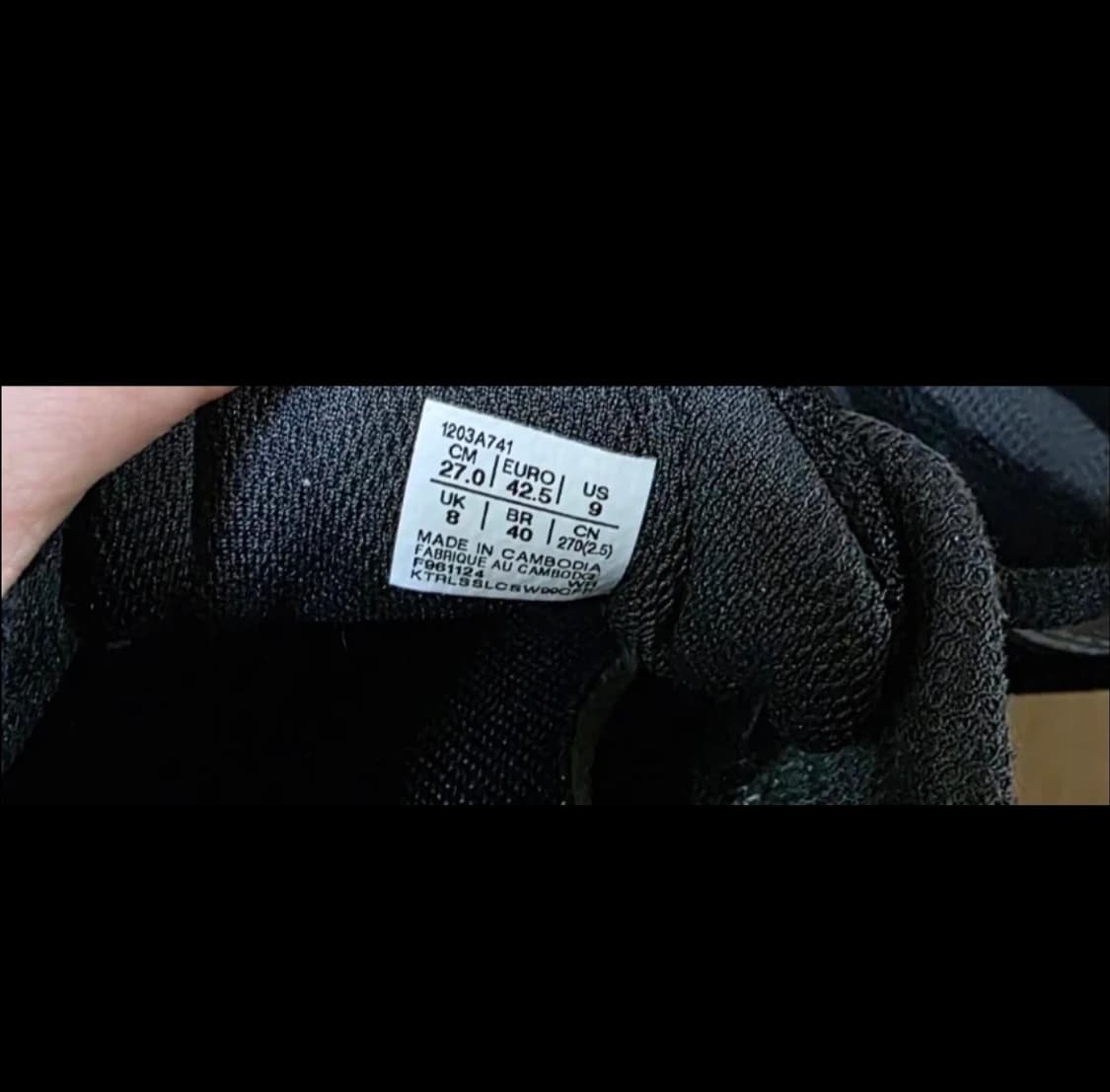 아식스 조그 100S 블랙/실버 270mm 상품이미지5