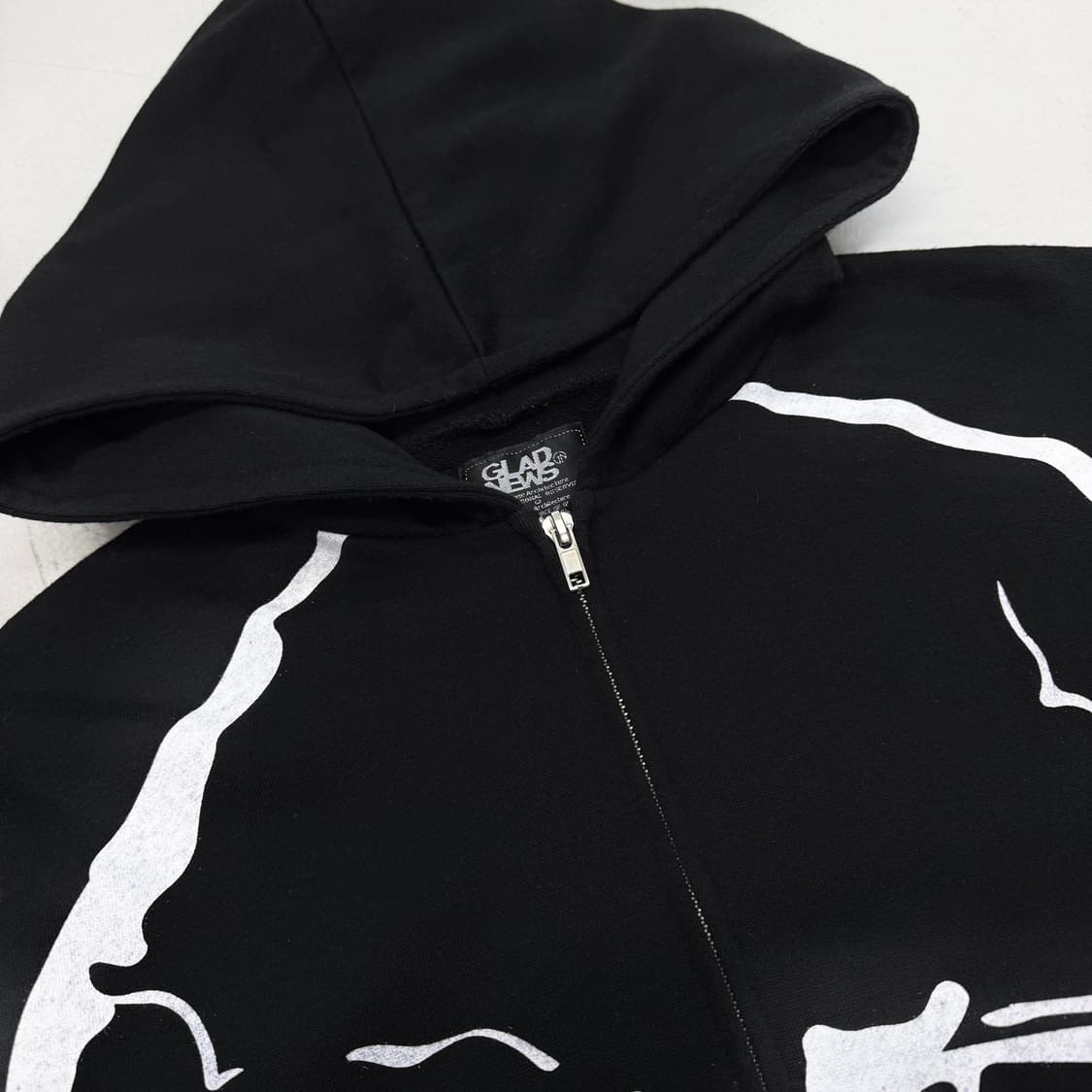 GLAD NEWS 글래드뉴스 제팬 락 펑크 스컬 해골 윙 날개 후드집업 상품이미지4