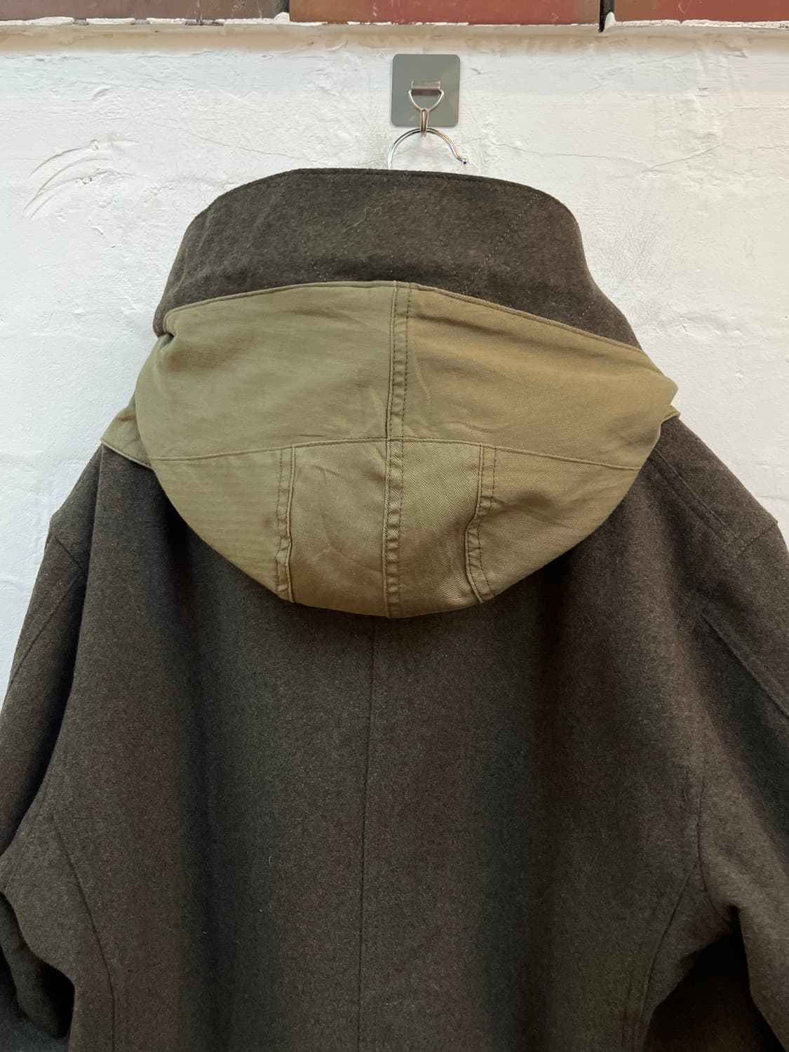 United Arrows 그린라벨 울 후드자켓 XXL후드 리버시블 상품이미지7