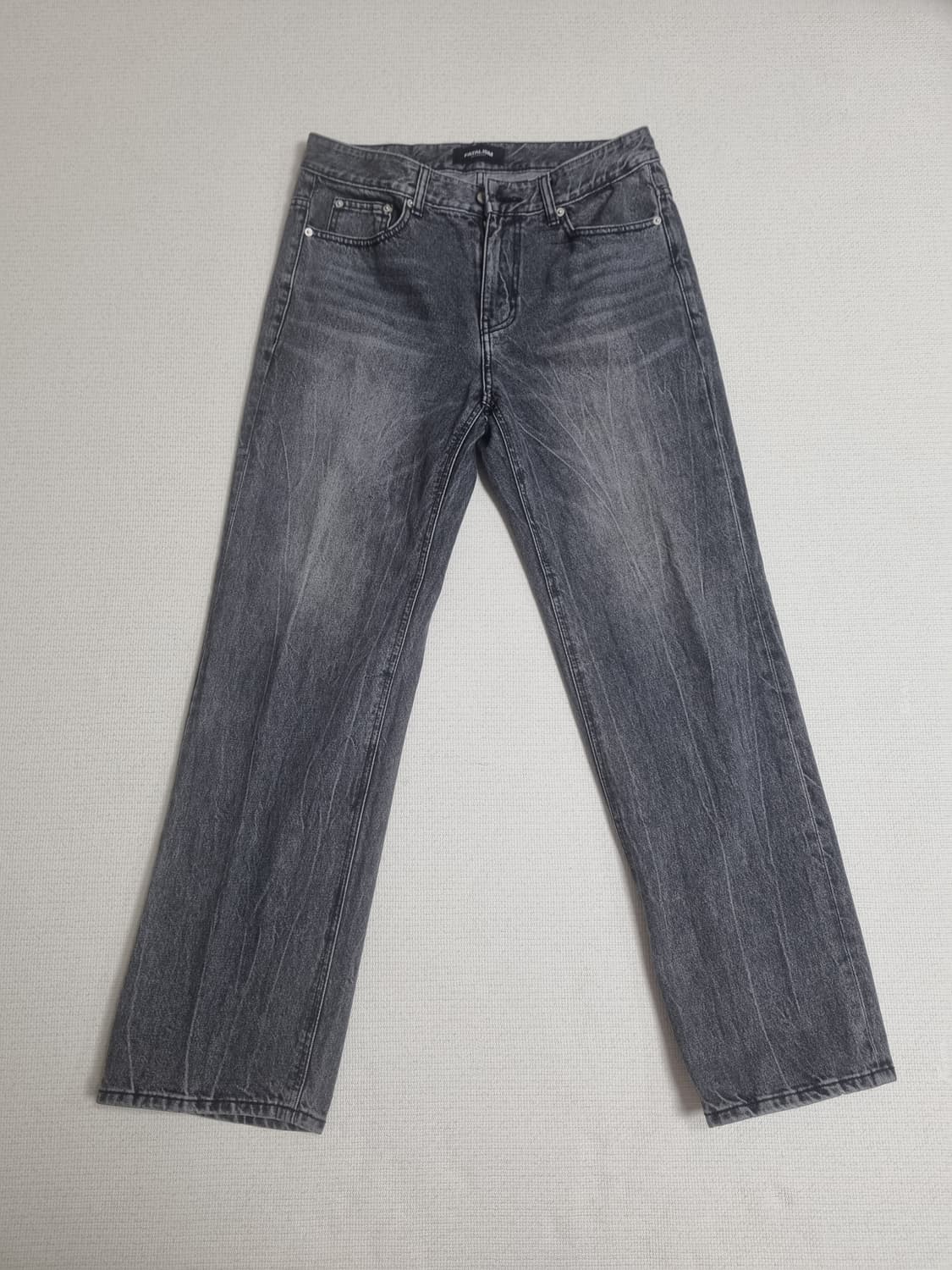 페이탈리즘 48사이즈(약 32인치) 와이드 흑청 데님 청바지 상품이미지1