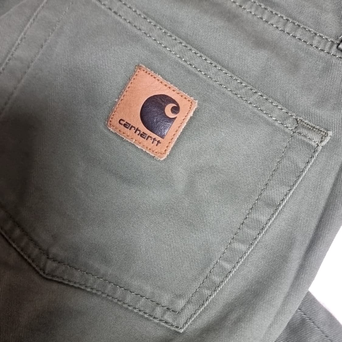 칼하드 카키색 면바지 남성 바지(32) 상품이미지3