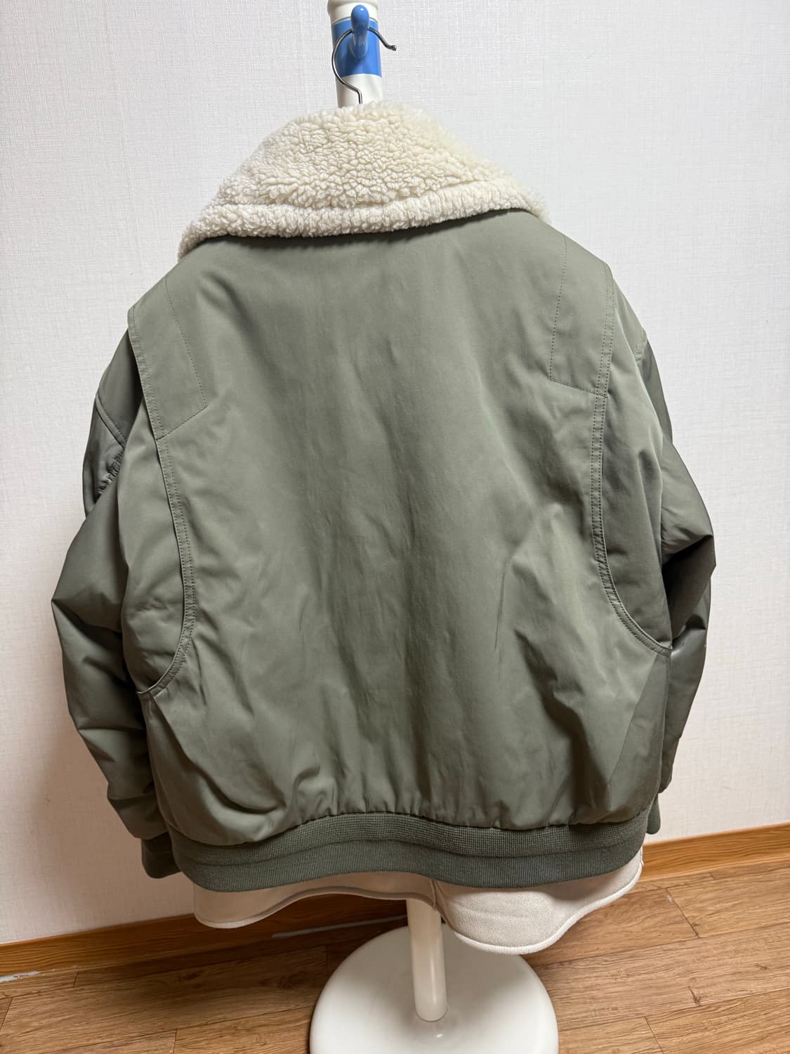 시스템옴므 퍼블록 무스탕 레이어 자켓 카키색 100 상품이미지2