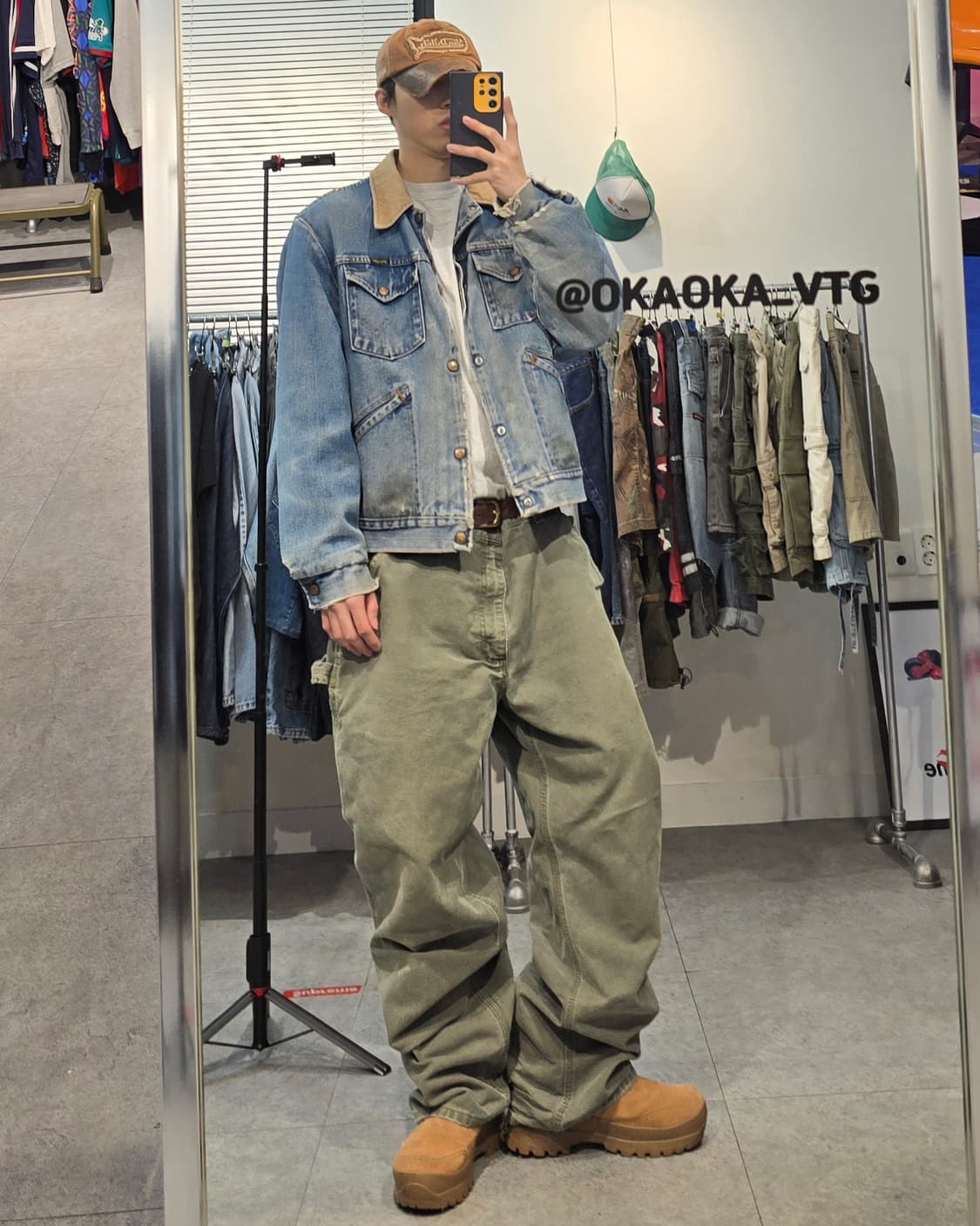 80's WRANGLER 블랑켓 데님 라이더 자켓 상품이미지3
